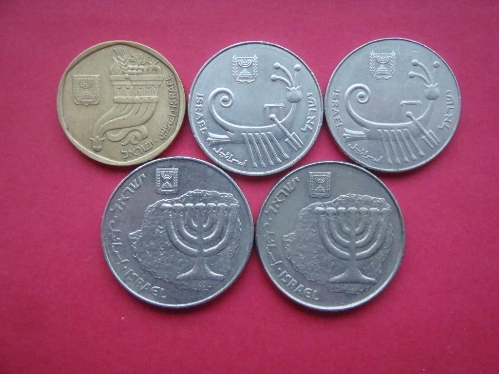 Israël setje munten 5, 10 en 100 Sjekel 1982 / 1985., Verzenden, Midden-Oosten, Setje