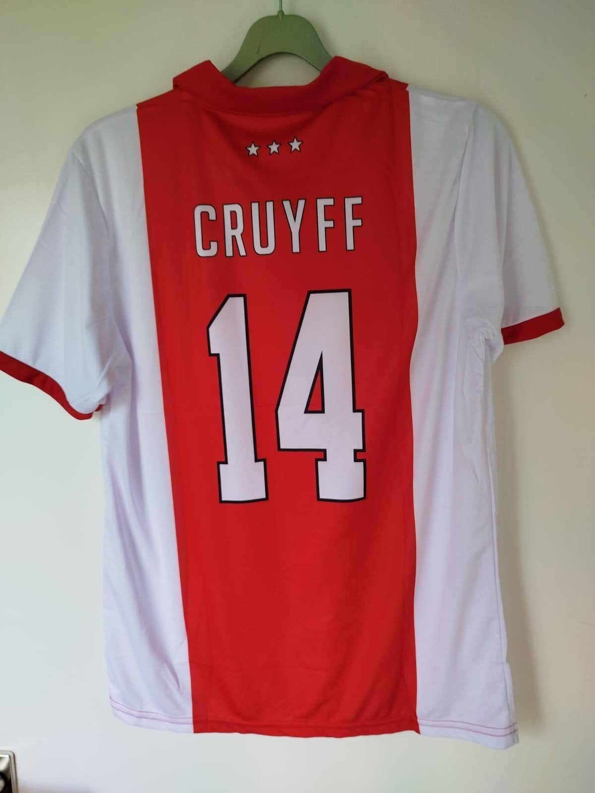 Ajax Thuisshirt Cruyff #14 - Retro Voetbalshirt, Maat L, Ophalen of Verzenden, Zo goed als nieuw, Shirt