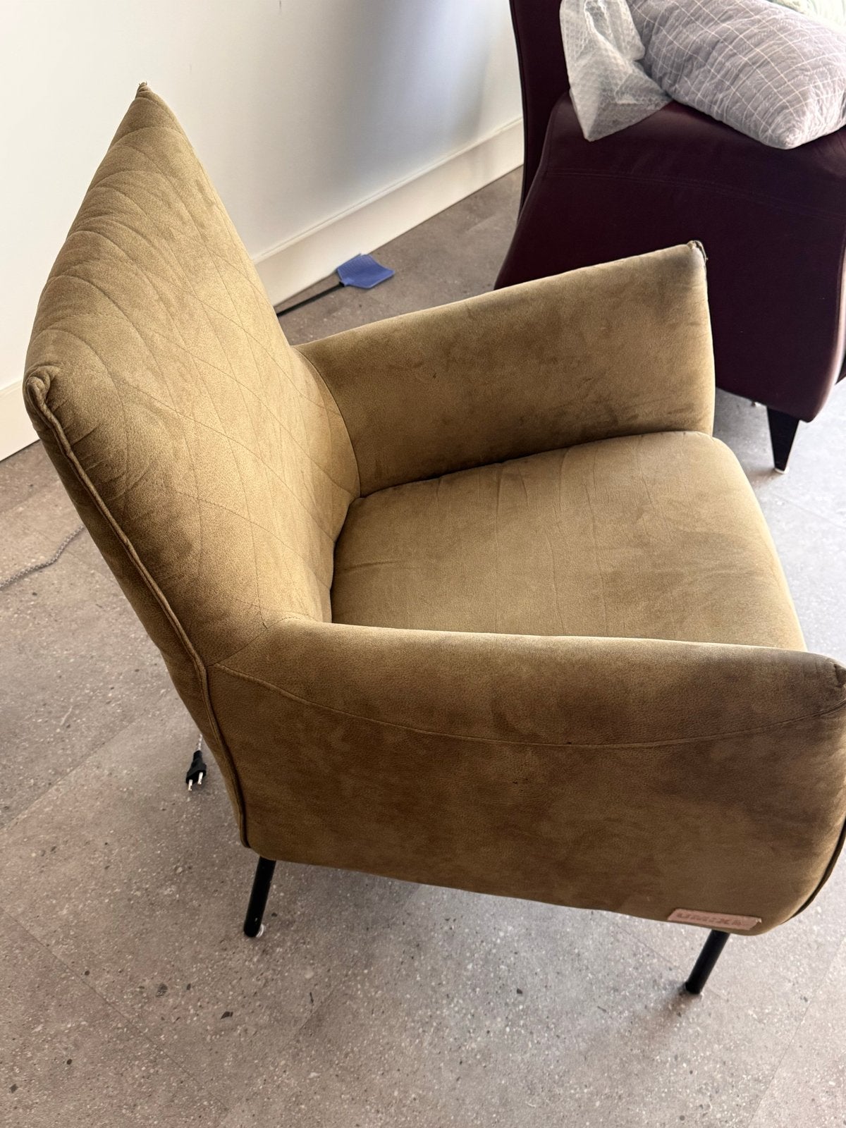 UMIX Studio fauteuil - Olijfgroen, Ophalen, Gebruikt, 75 tot 100 cm, Stof