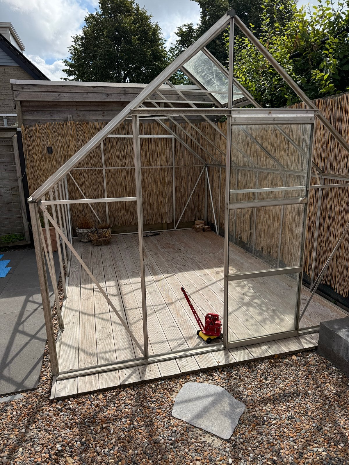 Aluminium kas zonder glas (3.80x2.55x2.50m), Ophalen, Gebruikt, Overige materialen, Kweekkas