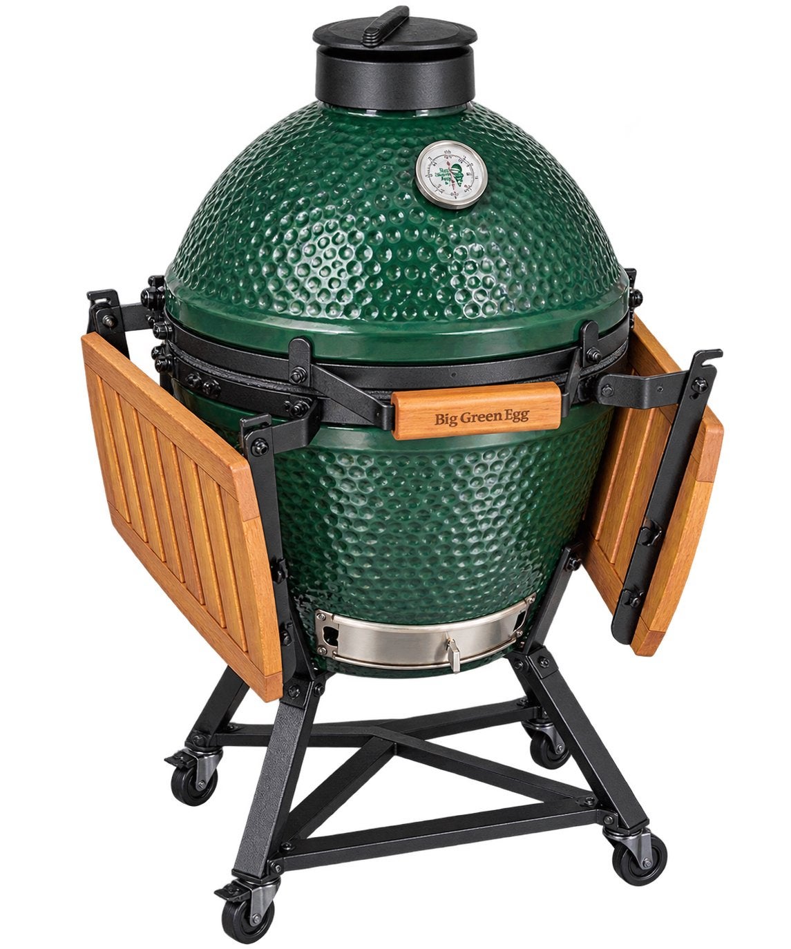 Big Green Egg Medium - met onderstel & zijtafels, Ophalen, Zo goed als nieuw