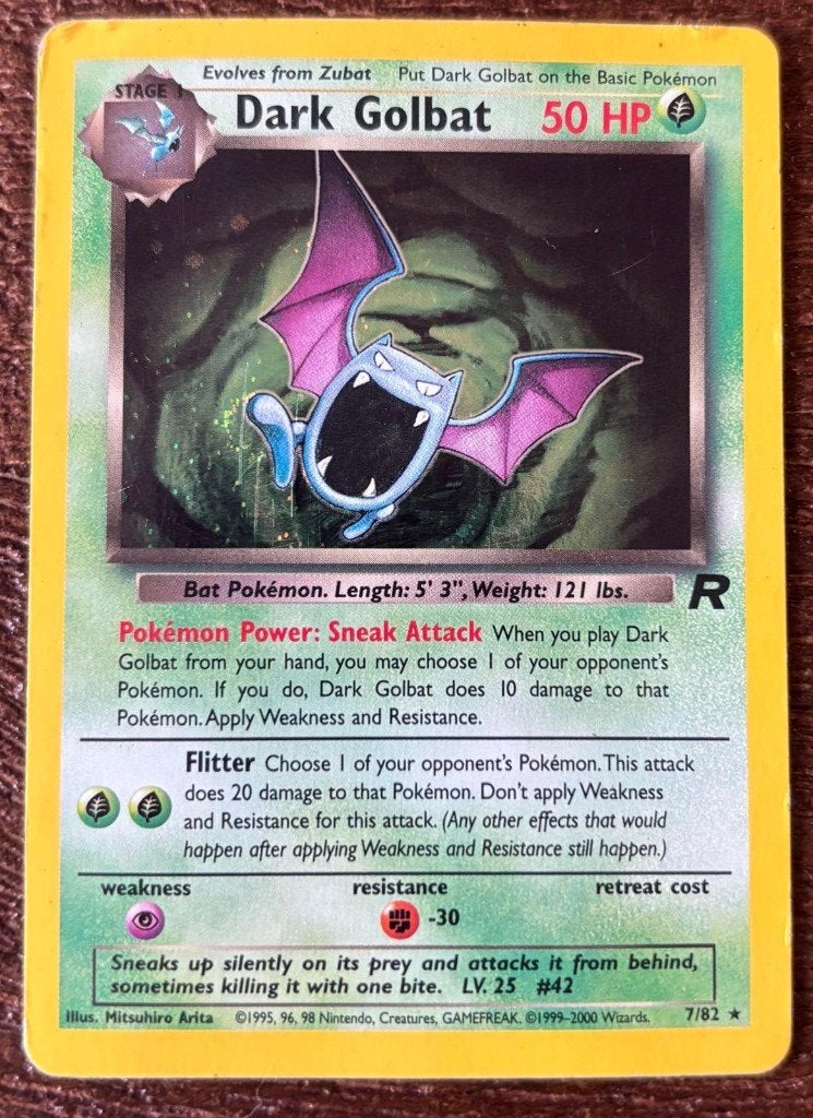 Dark Golbat 7/82 [EN] - Pokémon Team Rocket, Hobby en Vrije tijd, Verzamelkaartspellen | Pokémon, Verzenden, Gebruikt, Losse kaart