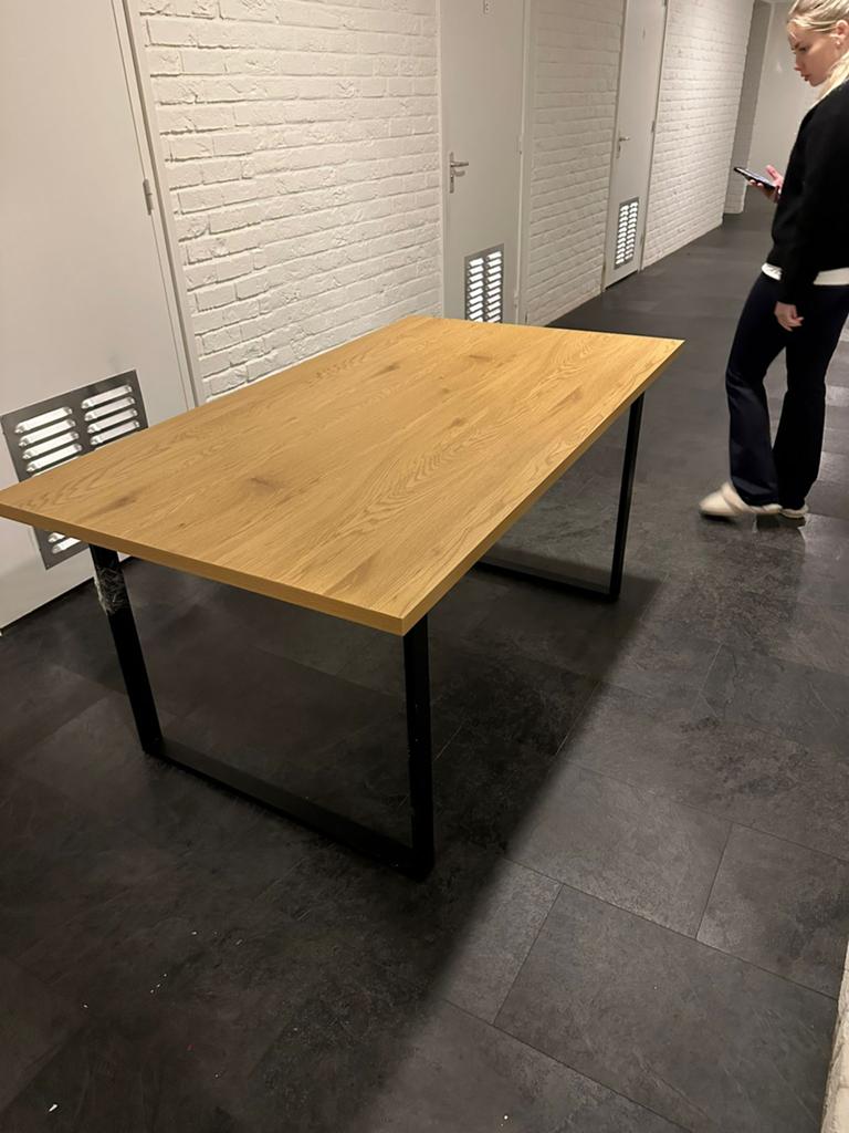 Eettafel, Huis en Inrichting, Tafels | Eettafels, Ophalen, Zo goed als nieuw, Rechthoekig, 50 tot 100 cm