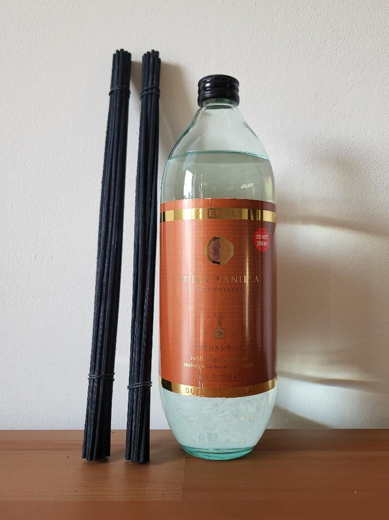 Rituals of Suede Vanilla - Refill Fragrance Sticks 900ml, Ophalen of Verzenden, Nieuw, Glas