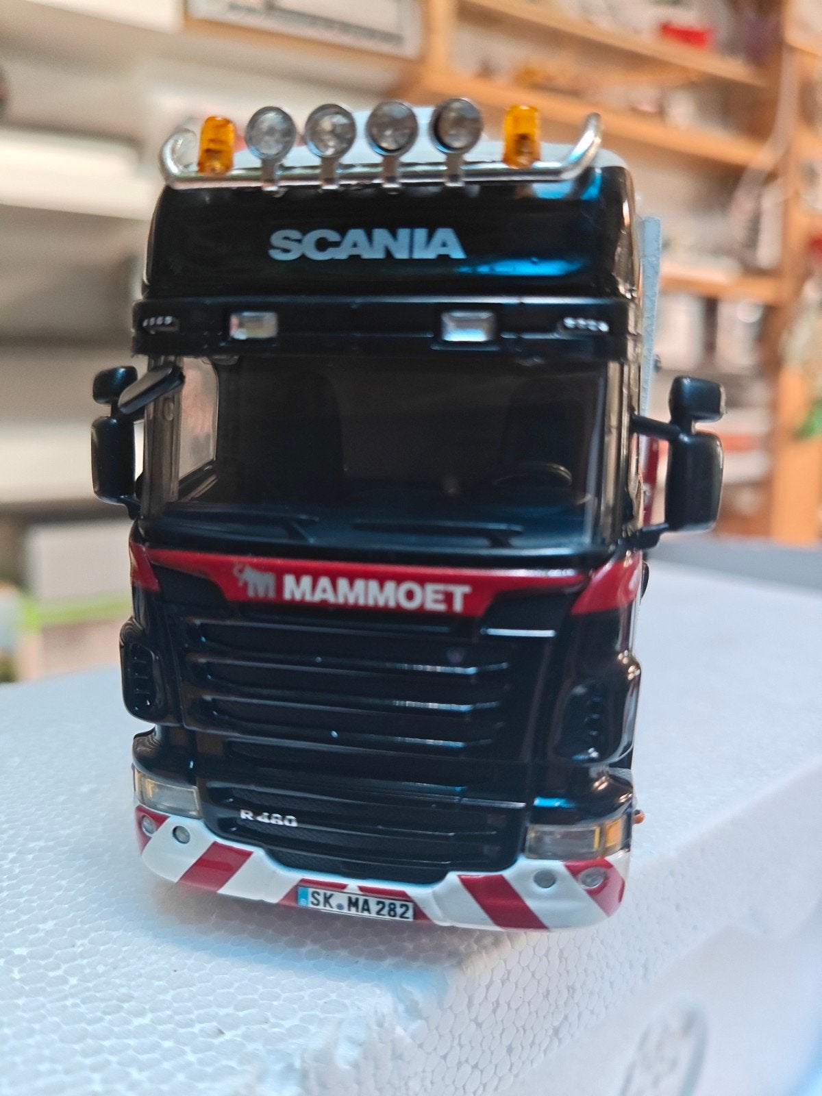Mammoet Scania R 480, Hobby en Vrije tijd, Modelauto's | 1:50, Ophalen of Verzenden, Zo goed als nieuw, Bus of Vrachtwagen, Wsi