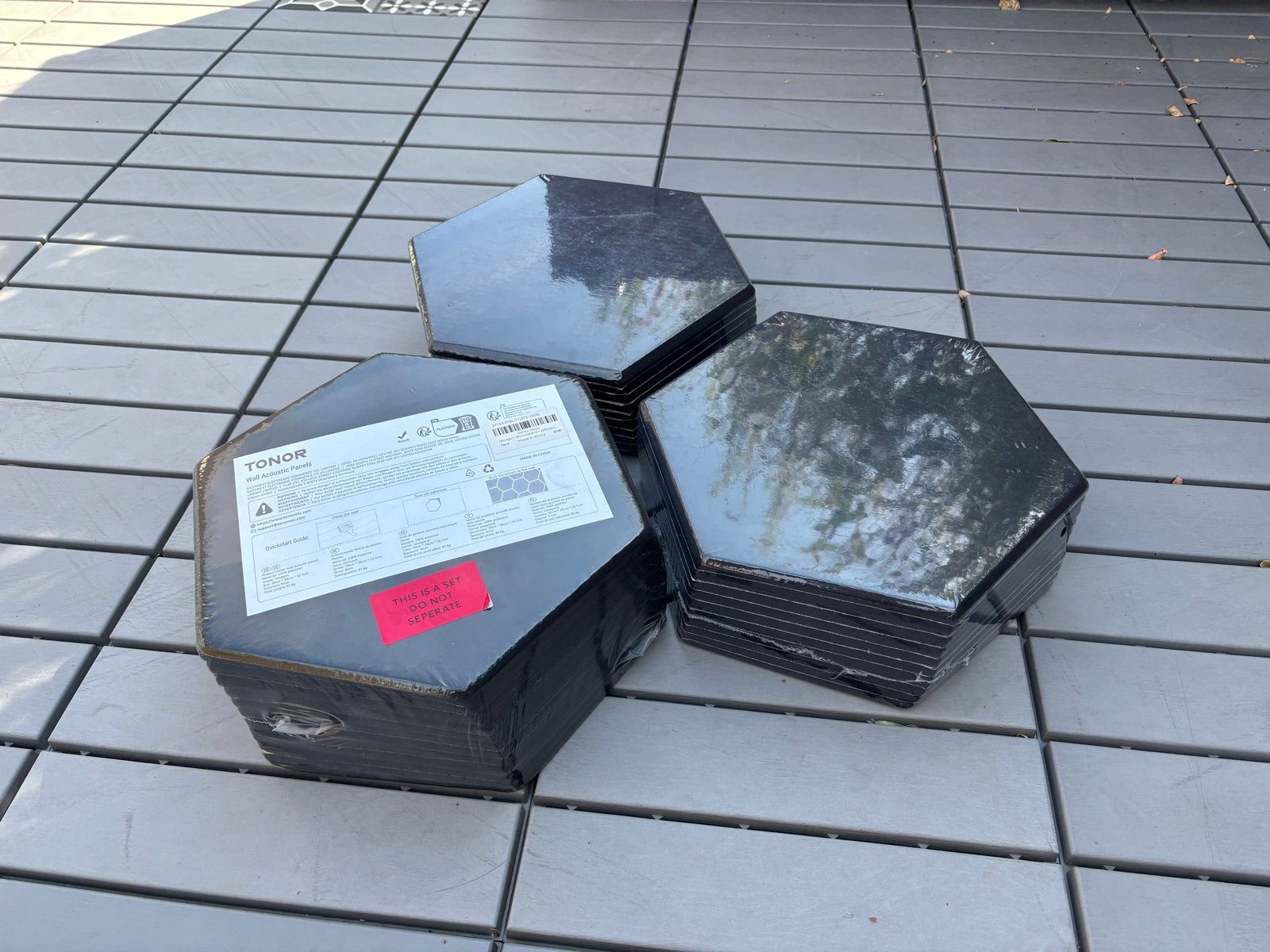 32 Nieuwe Tonor akoestische 6-hoekige panelen, Ophalen of Verzenden, Nieuw, Zwart