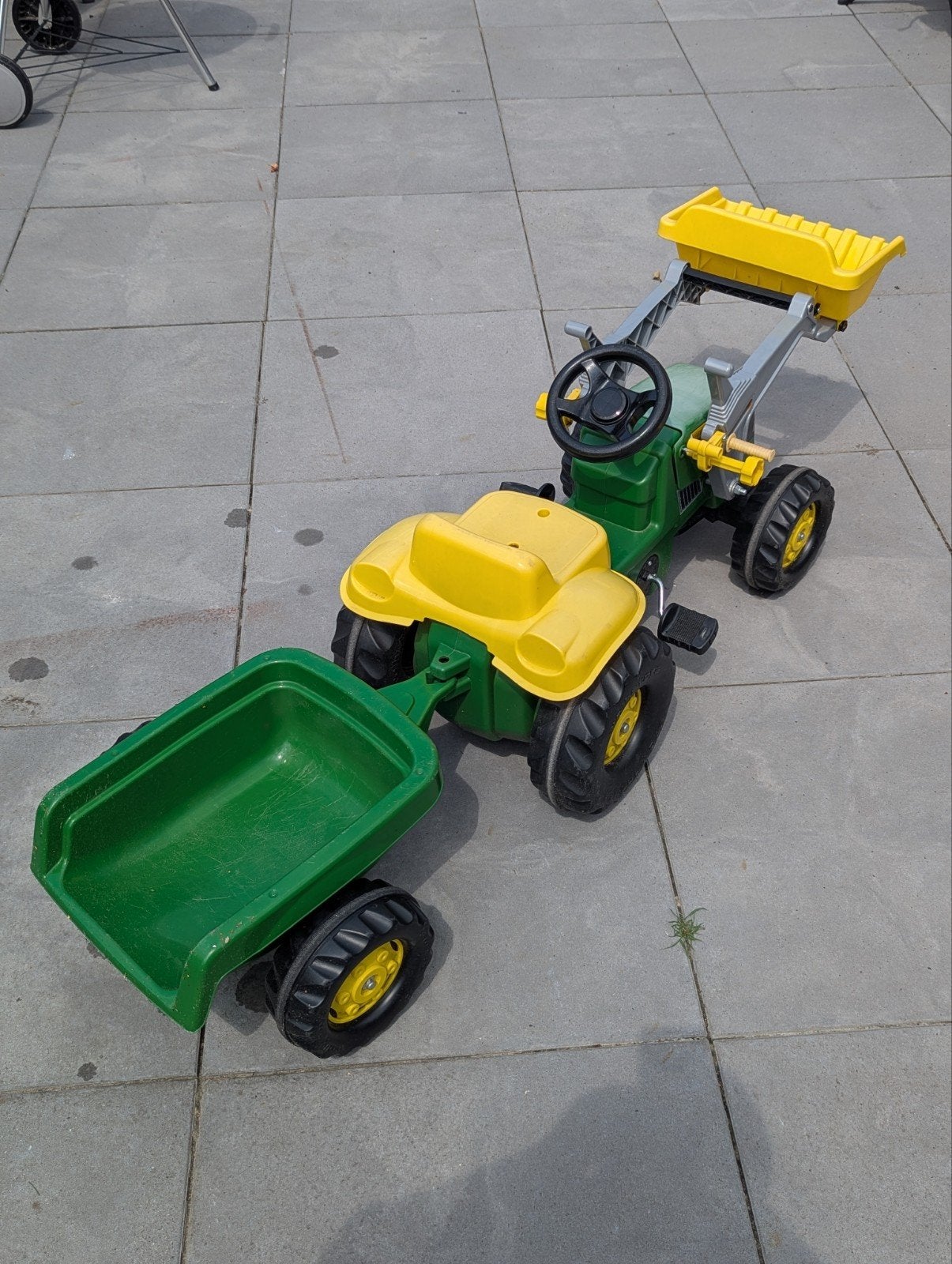 Traptractor met Voorlader en Aanhanger, Ophalen, Gebruikt, Trapvoertuig