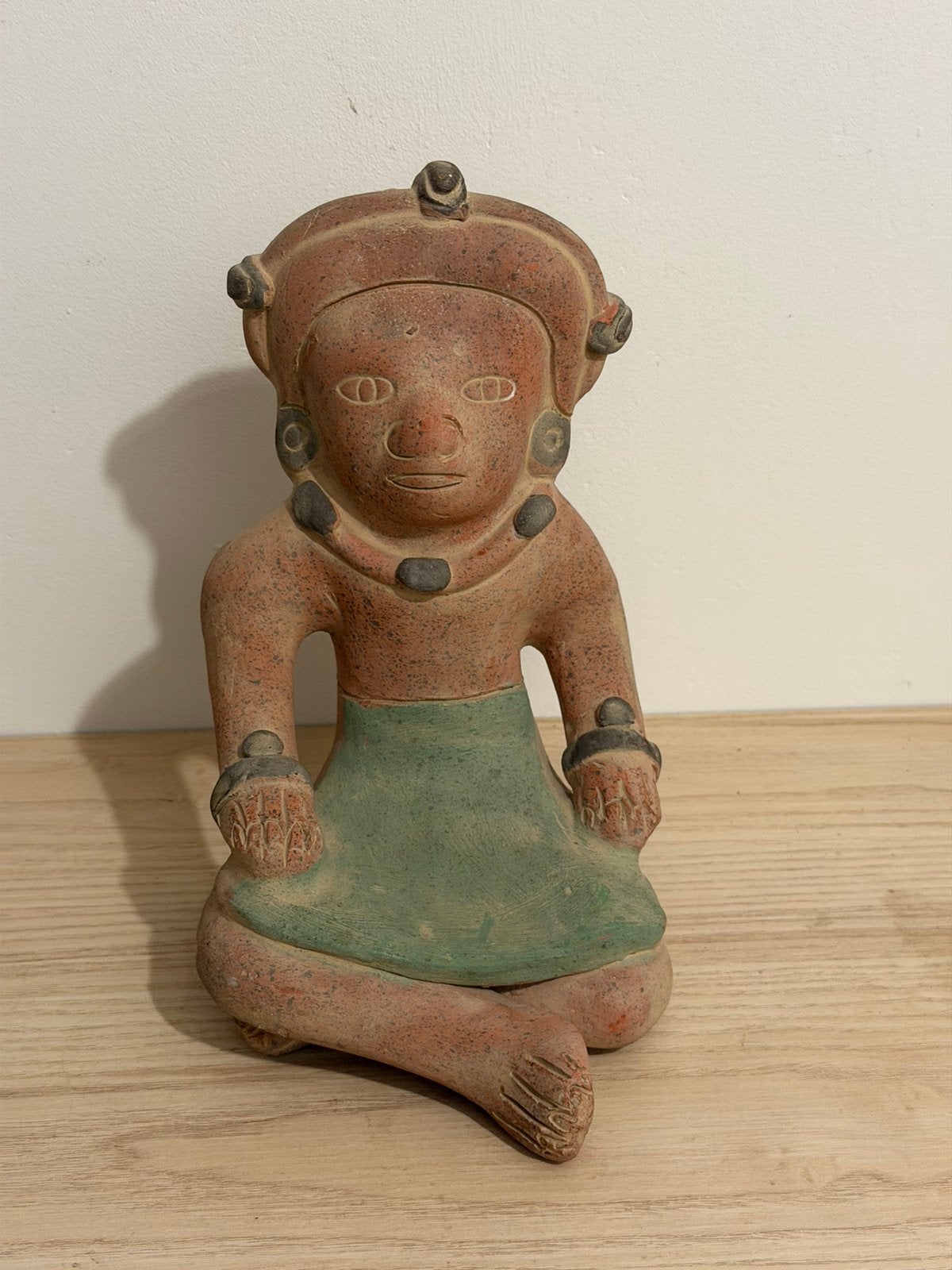 Prachtig handgemaakt Mexicaans Precolumbiaanse stijl (25 cm), Gebruikt, 25 cm, Ophalen of Verzenden, Meerkleurig