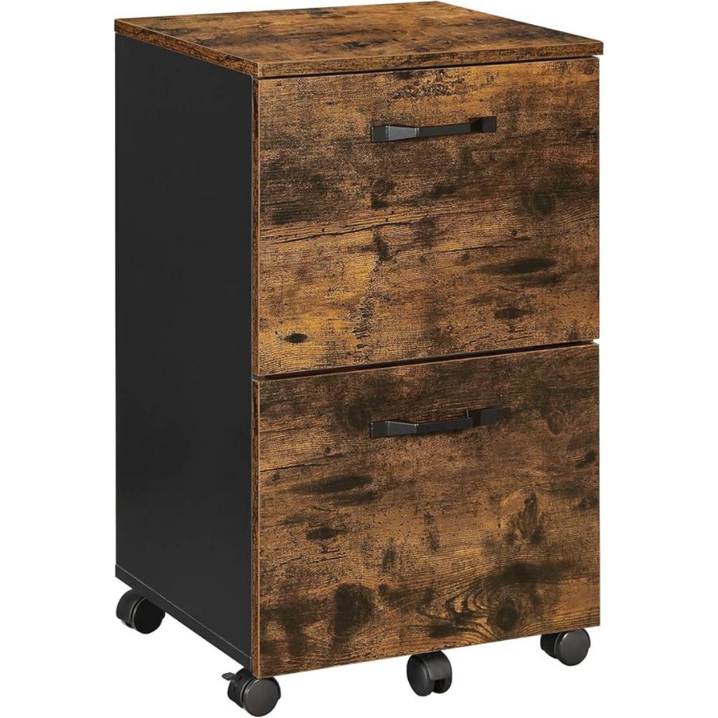 Ladeblok-bureaukast op wielen-70x40x42cm-Bruın, Minder dan 50 cm, Ophalen of Verzenden, Zo goed als nieuw, 3 of 4 laden