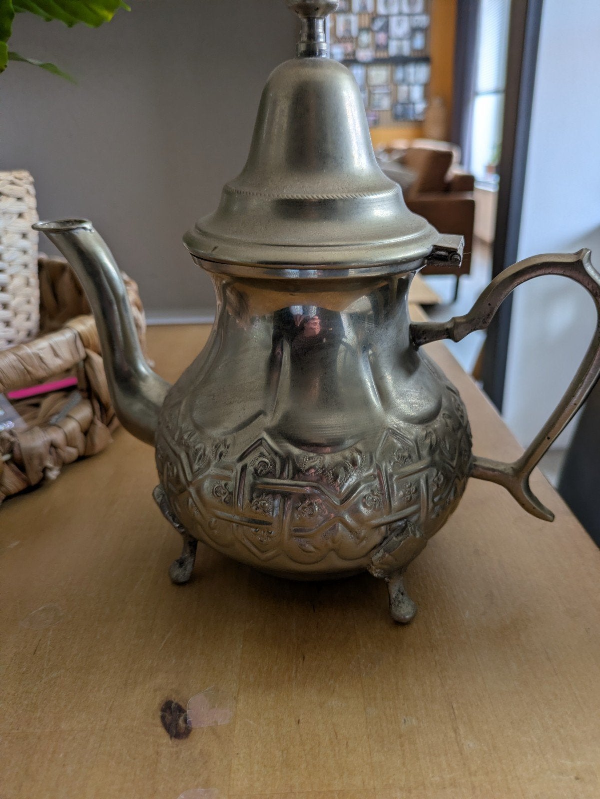 Vintage Marokkaanse theepot - Inox, Ophalen of Verzenden