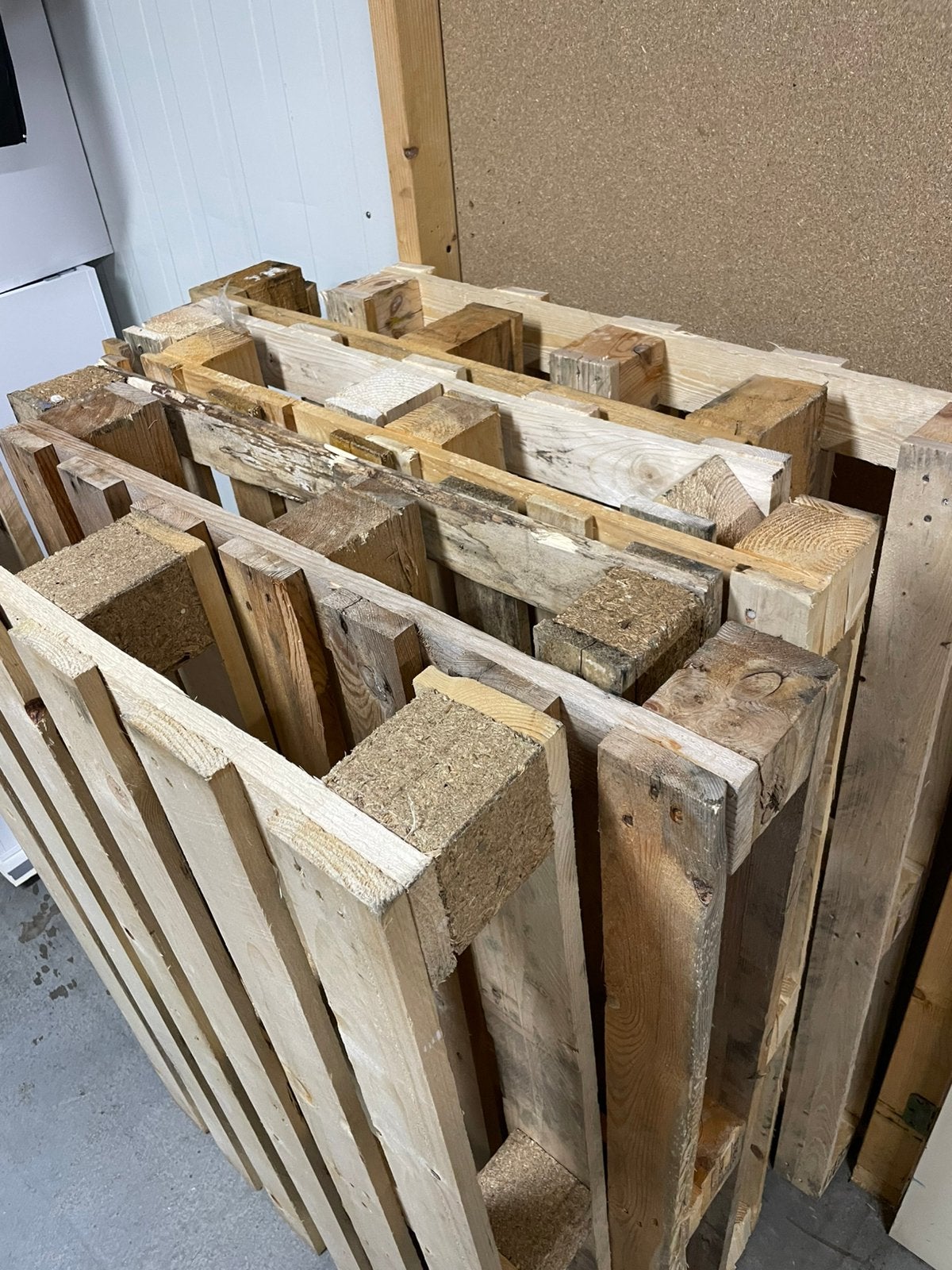 7 pallets voor stook hout, Minder dan 3 m³, Ophalen