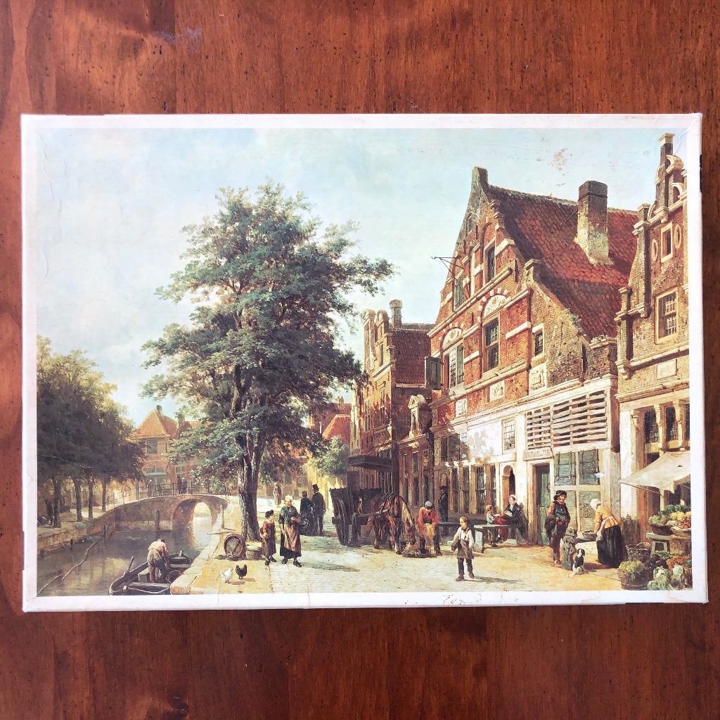 Sint: Puzzel - 480 stukjes - Vintage- Stadsgezicht Enkhuizen, Ophalen of Verzenden, Minder dan 500 stukjes, Gebruikt, Legpuzzel