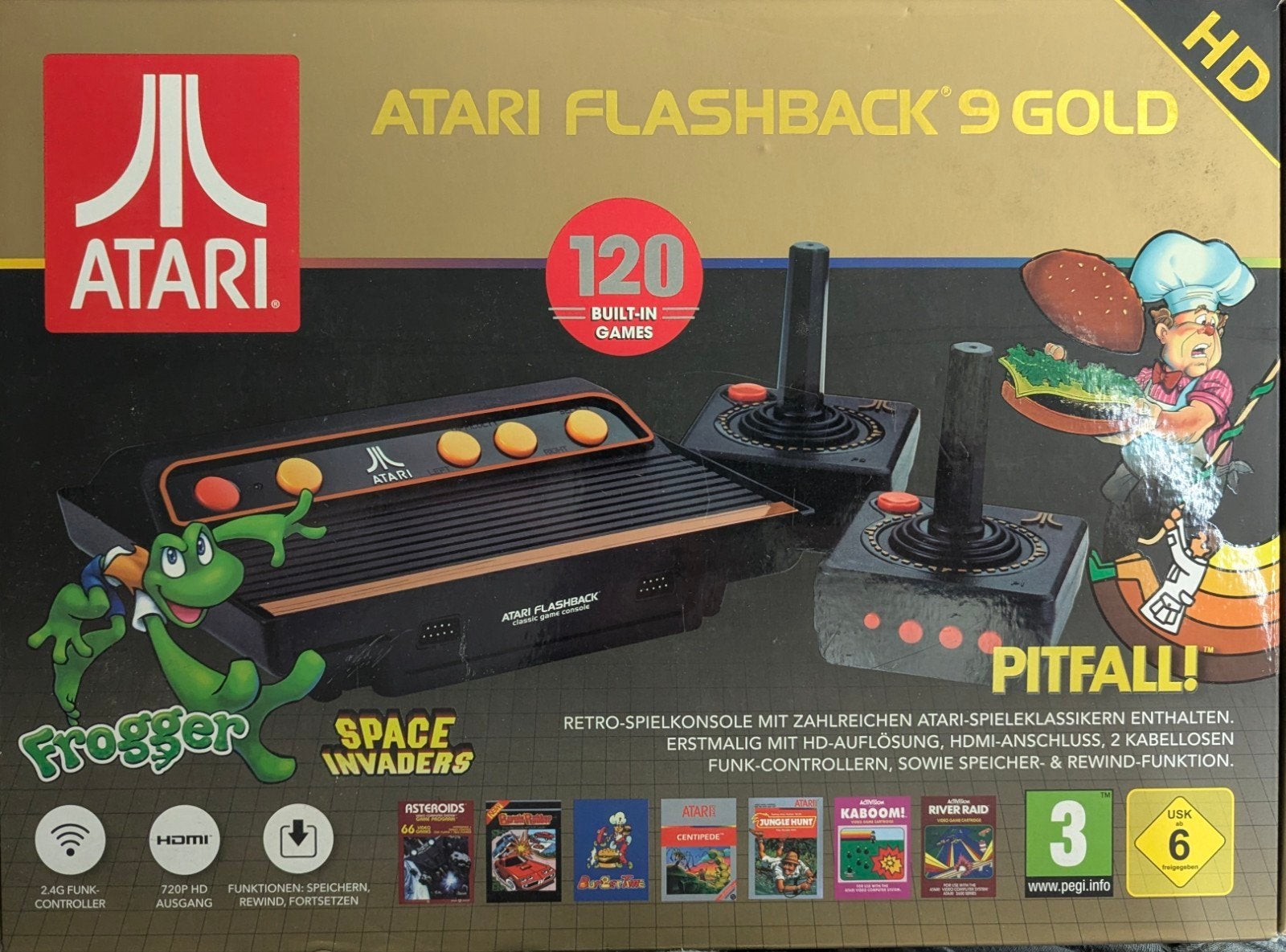 Atari Flashback 9 Gold + alle 2600 versie games (in doos), Spelcomputers en Games, Spelcomputers | Atari, Met games, Ophalen of Verzenden