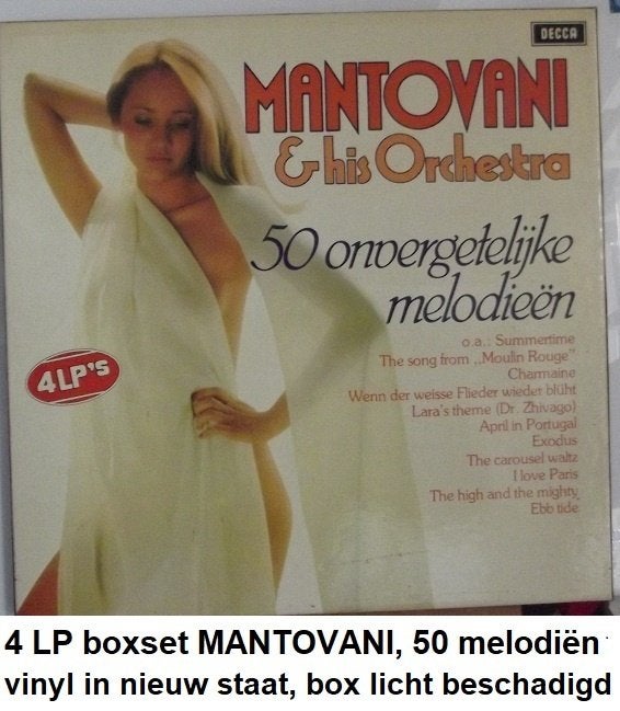 Mantovani 4 LP bos set & Bert Kaempfert 2 LP set, Cd's en Dvd's, Boxset, Ophalen of Verzenden, Zo goed als nieuw, 12 inch