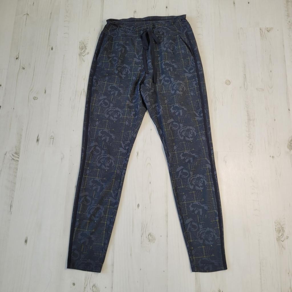 Studio Anneloes broek trekkoord M bloemen print travel stof, Maat 38/40 (M), Studio Anneloes, Ophalen of Verzenden, Zo goed als nieuw
