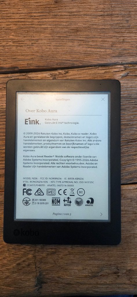 Kobo Aura e-reader, Computers en Software, Kobo, Ophalen of Verzenden, Zo goed als nieuw, 4 GB of minder