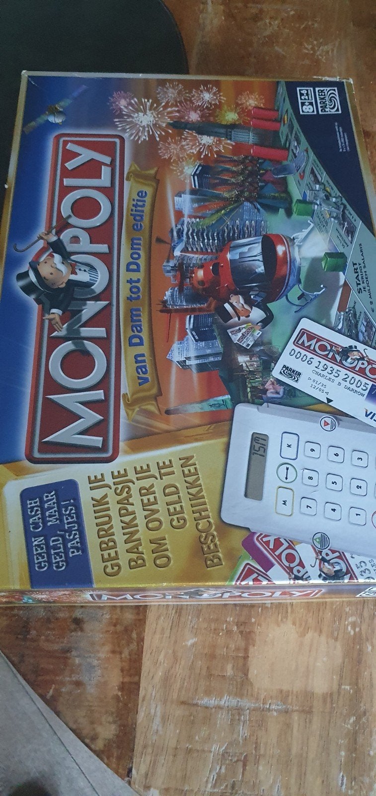 Monopoly van Dam tot Dam editie met bankpasjes, Vijf spelers of meer, Ophalen, Gebruikt, Parker