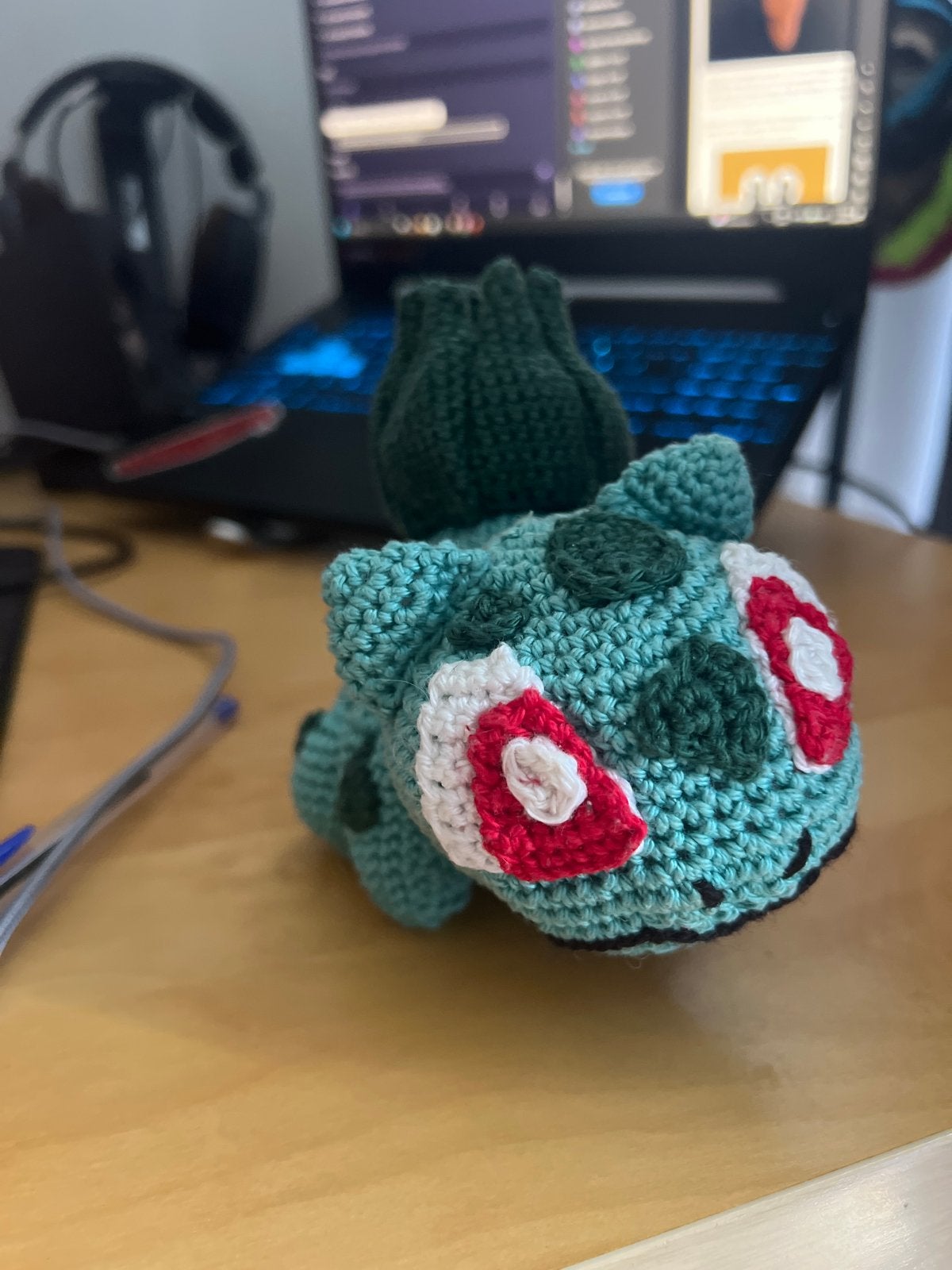 Gehaakte Bulbasaur knuffel - Handgemaakt Pokémon figuur, Handgemaakt, Nieuw, Meerkleurig, Ophalen of Verzenden
