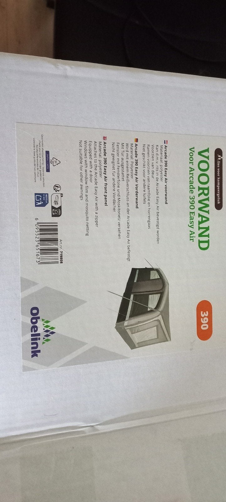 Voorwand voortent caravan te koop, Caravans en Kamperen, Ophalen, Nieuw
