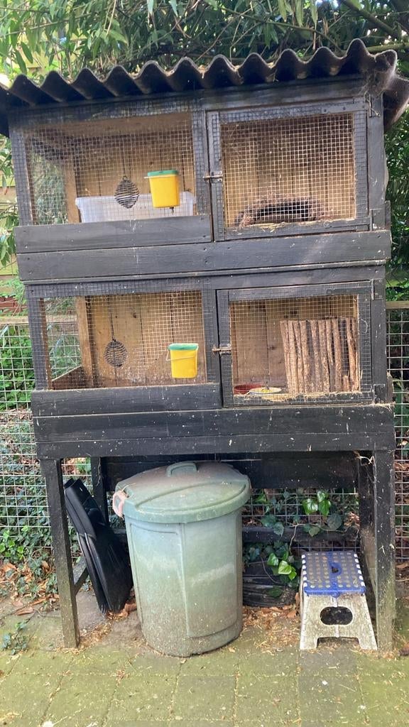 Konijnen / knaagdieren hok zwart, Dieren en Toebehoren, Ophalen, 90 cm of meer, Konijn, Hok