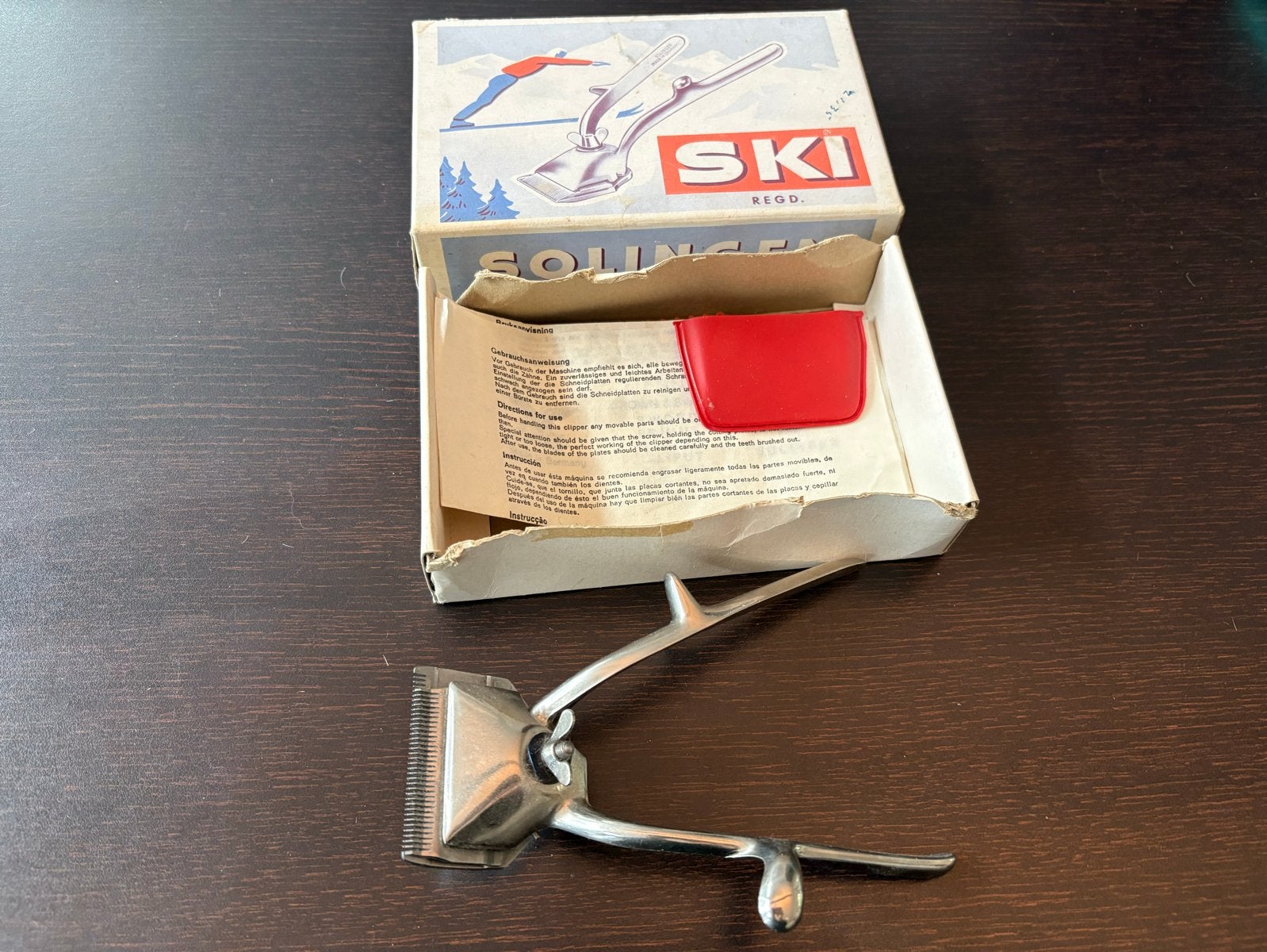 Vintage Solingen Ski Handmatige Tondeuse met Originele Doos, Ophalen of Verzenden