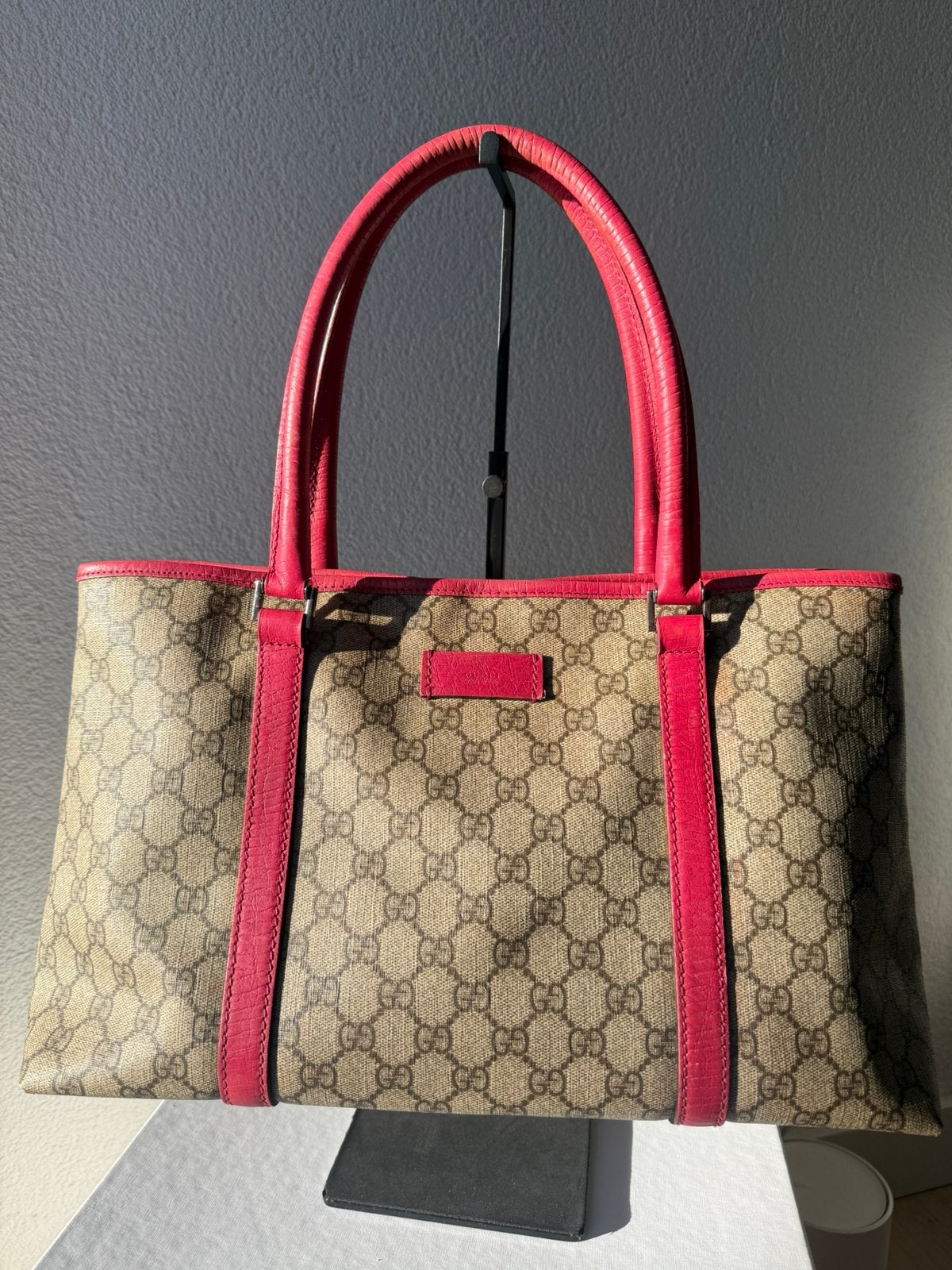Gucci Supreme Tote Bag Vintage, Ophalen of Verzenden, Zo goed als nieuw