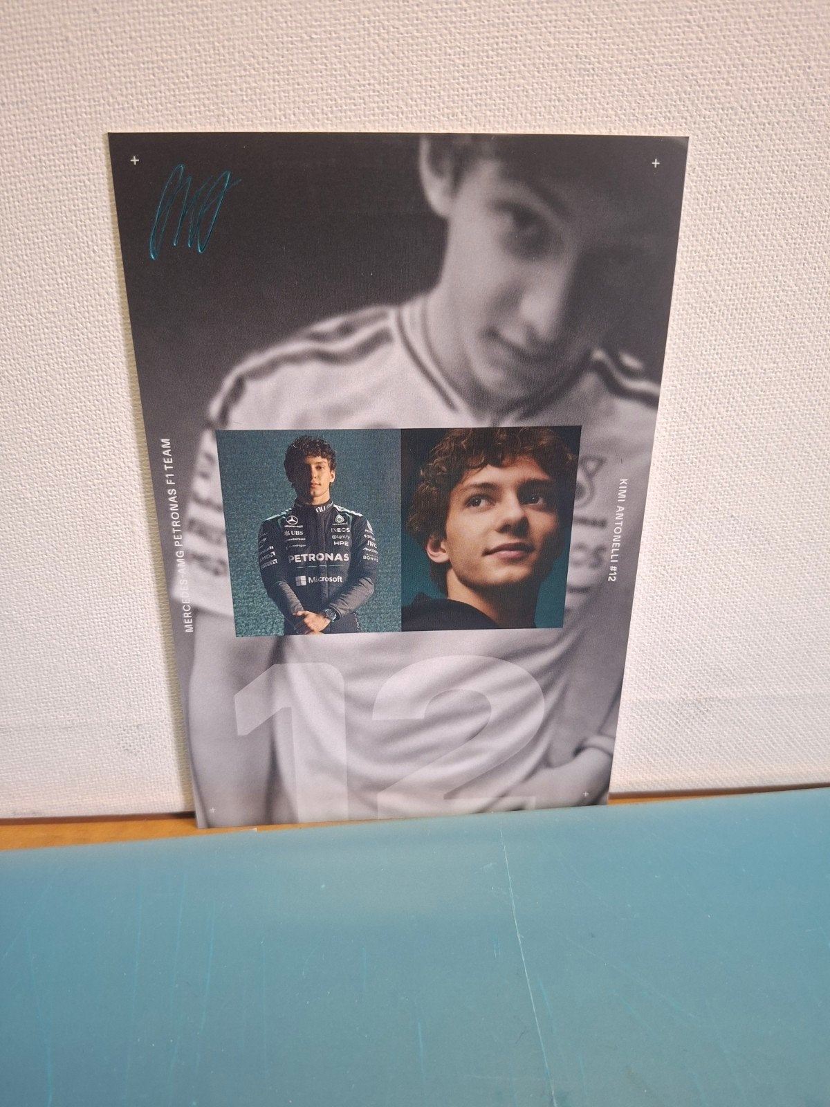 KIMI ANTONELLI EN GEORGE RUSSELL F1, Verzenden, Nieuw, Foto of Kaart, Gesigneerd