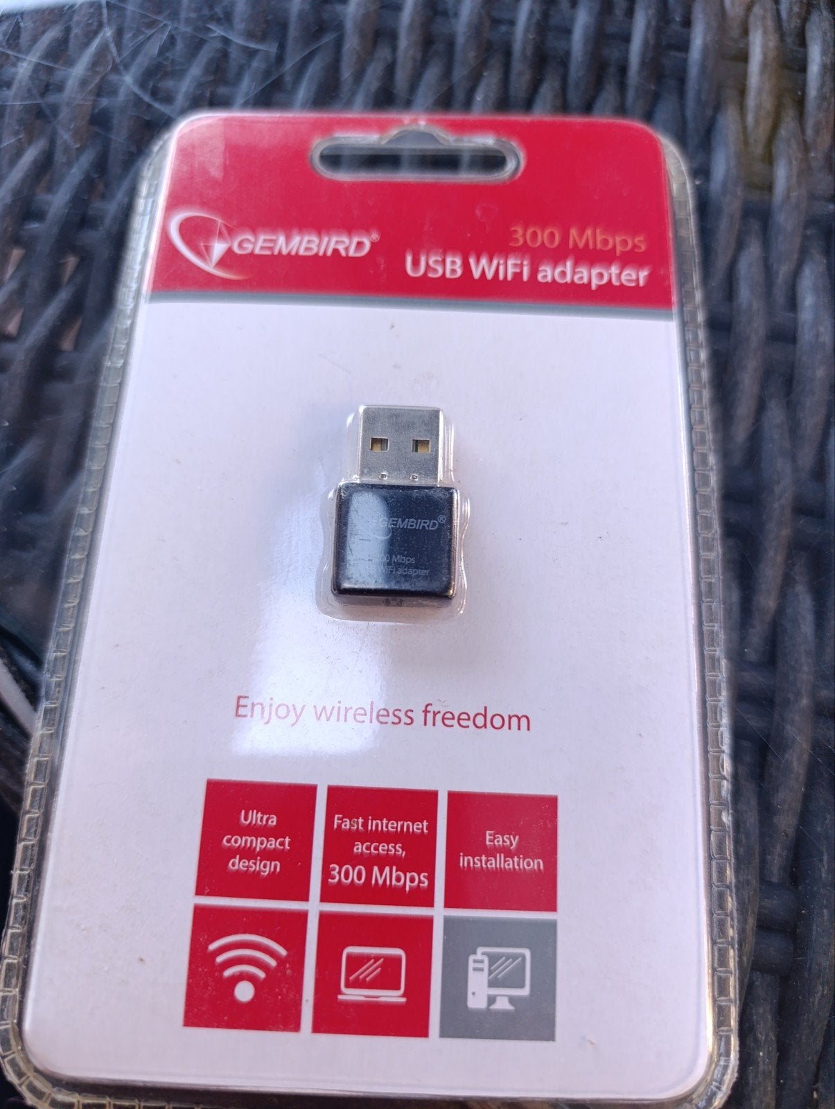 Gembird USB WiFi adapter 300 Mbps, Ophalen of Verzenden, Nieuw