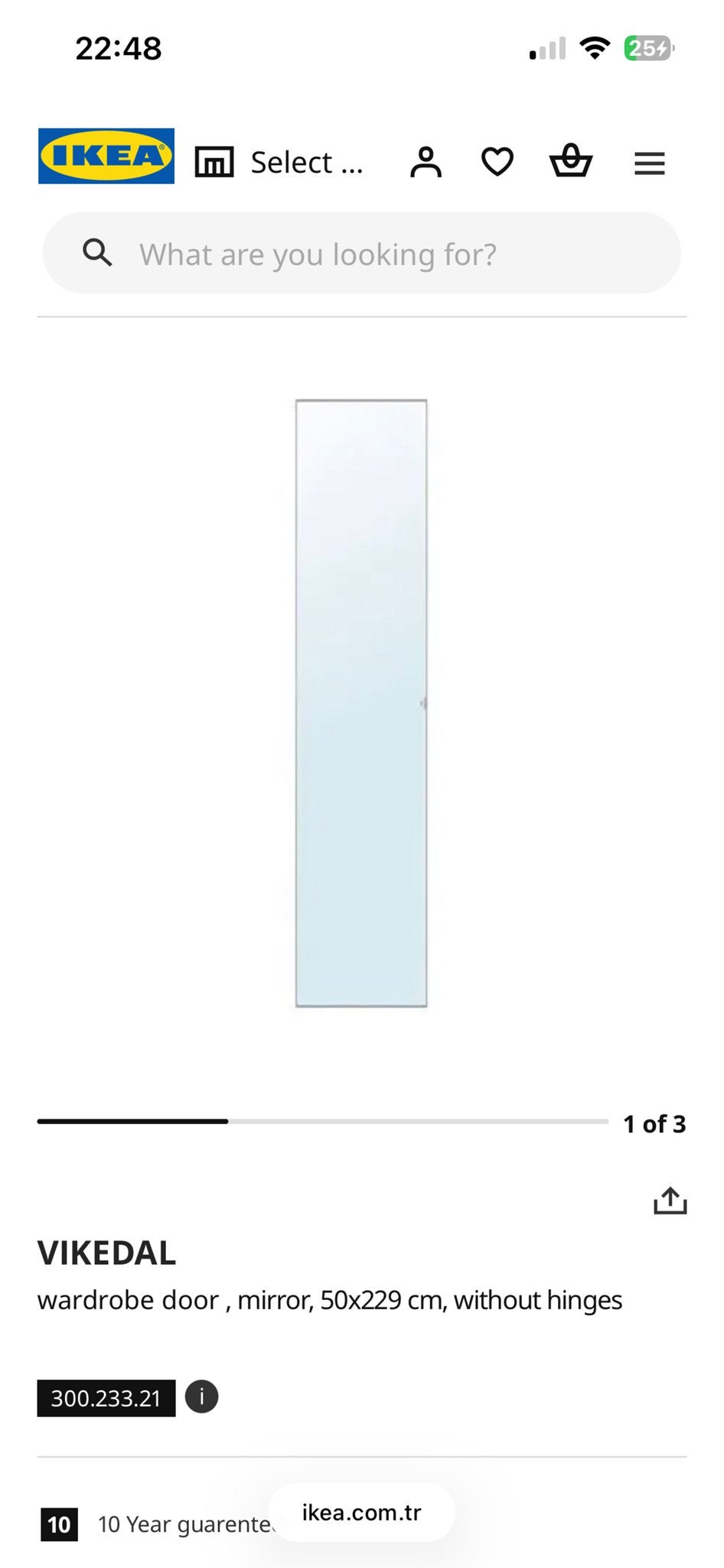 IKEA PAX VIKEDAL spiegeldeur 50x229 cm, Huis en Inrichting, Minder dan 50 cm, Gebruikt, 200 cm of meer, Ophalen of Verzenden