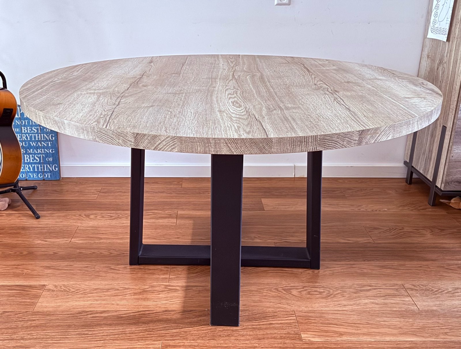 Lamulux eettafel 140 cm, Ophalen, Gebruikt, Rond, 100 tot 150 cm