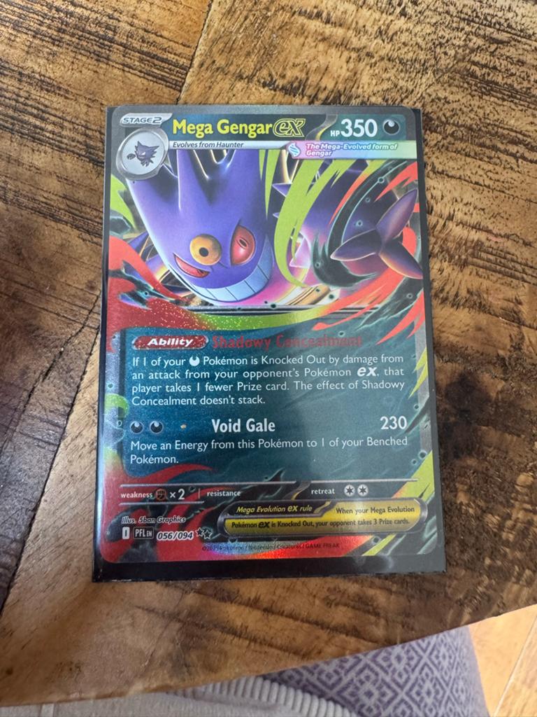 Mega Gengar EX Pokémon kaart 056/094 XY Phantom Forces, Ophalen of Verzenden, Zo goed als nieuw, Losse kaart