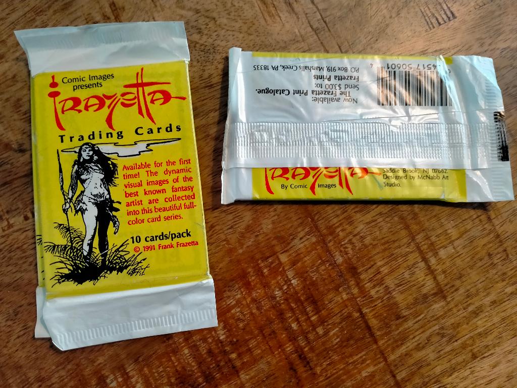 Frank Frazetta 1991 trading cards kaartjes pack plaatjes, Verzenden, Zo goed als nieuw, Foto of Kaart