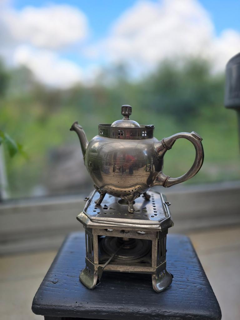 Antieke tinnen theepot, Antiek en Kunst, Ophalen