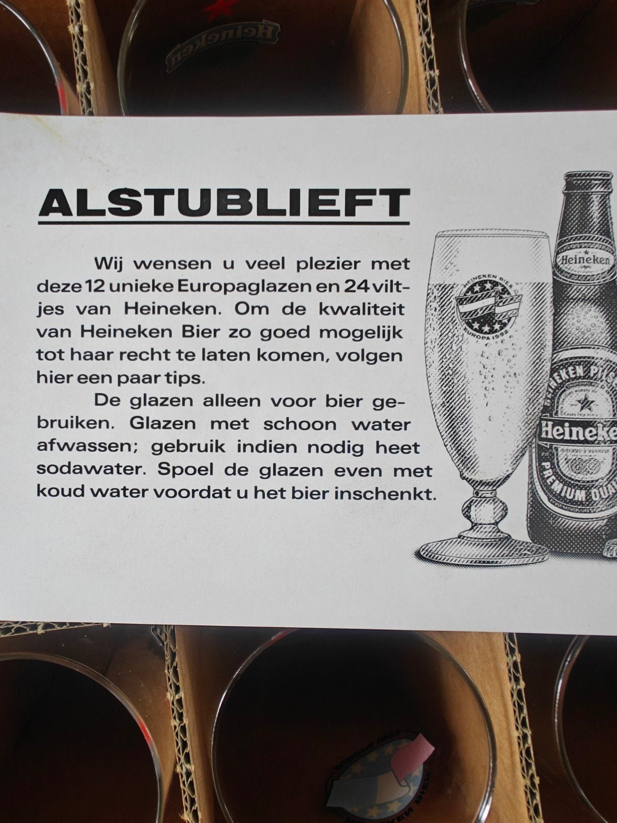 Heineken Europaglazen en Viltjes Set - Nieuw in Doos, Verzamelen, Ophalen of Verzenden, Nieuw, Glas of Glazen, Heineken