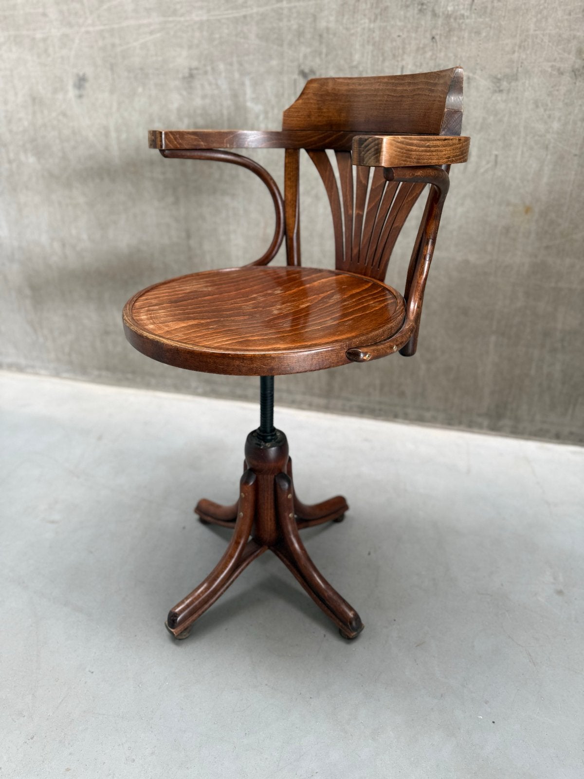 Antieke Thonet Stijl Draaibare Bureaustoel, Ophalen