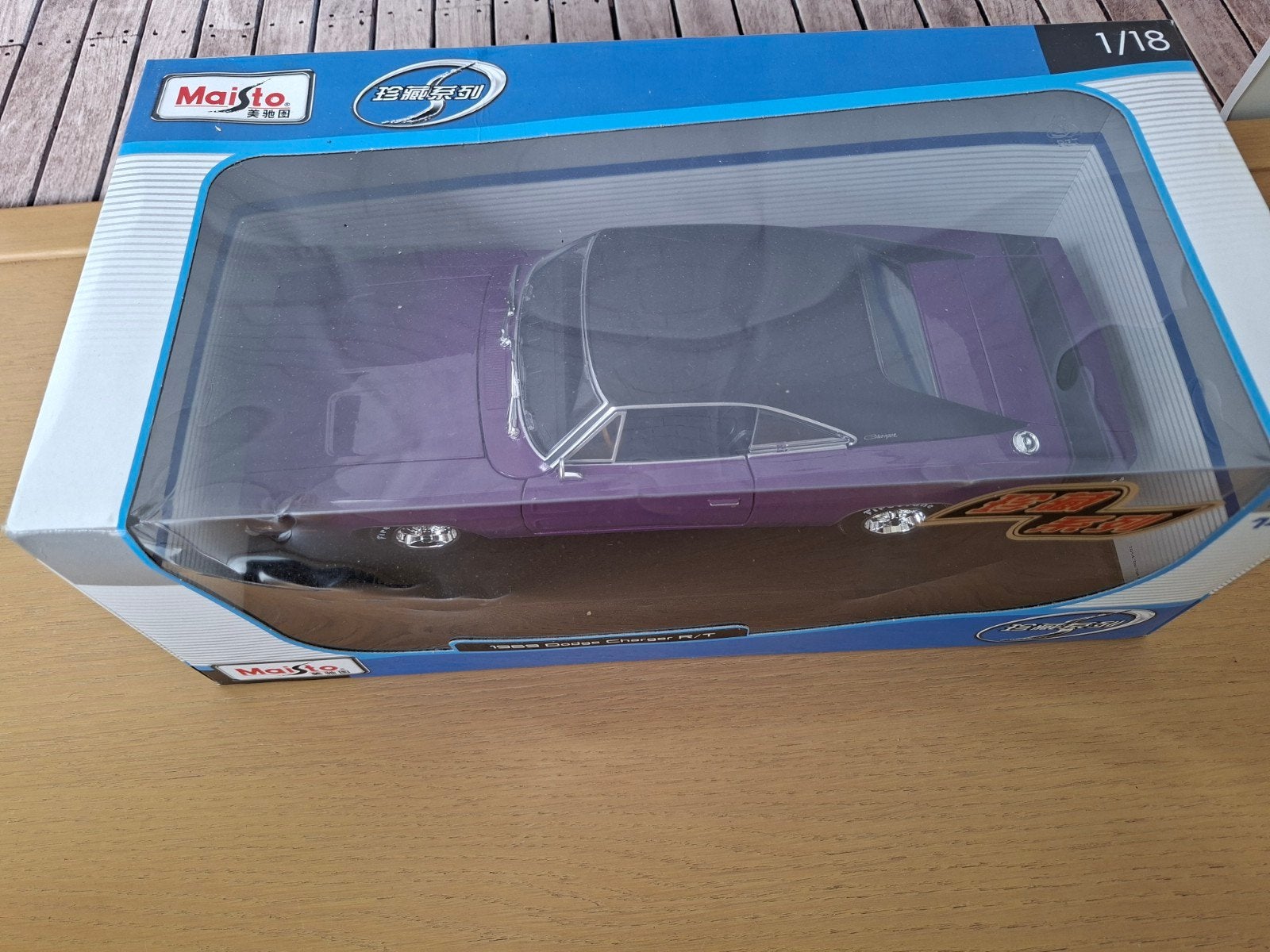 Maisto 1969 Dodge Charger R/T 1:18 - Paars, Ophalen of Verzenden, Nieuw, Auto, Maisto