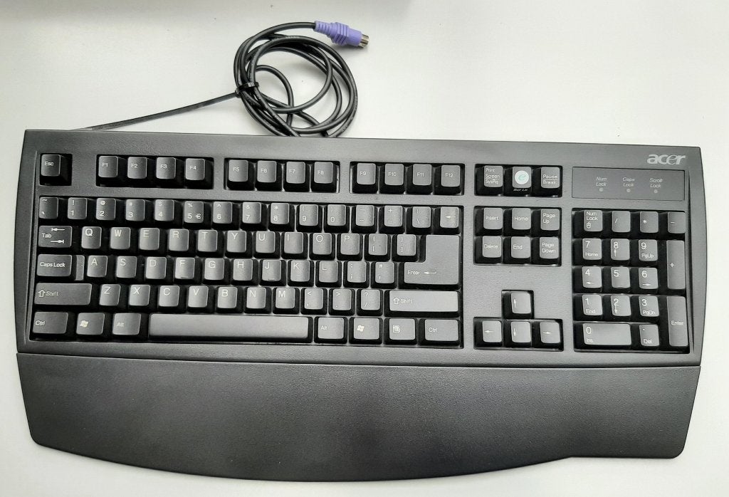 Acer bedraad toetsenbord met polssteun, Qwerty PS/2, Computers en Software, Ophalen, Nieuw, Qwerty, Bedraad