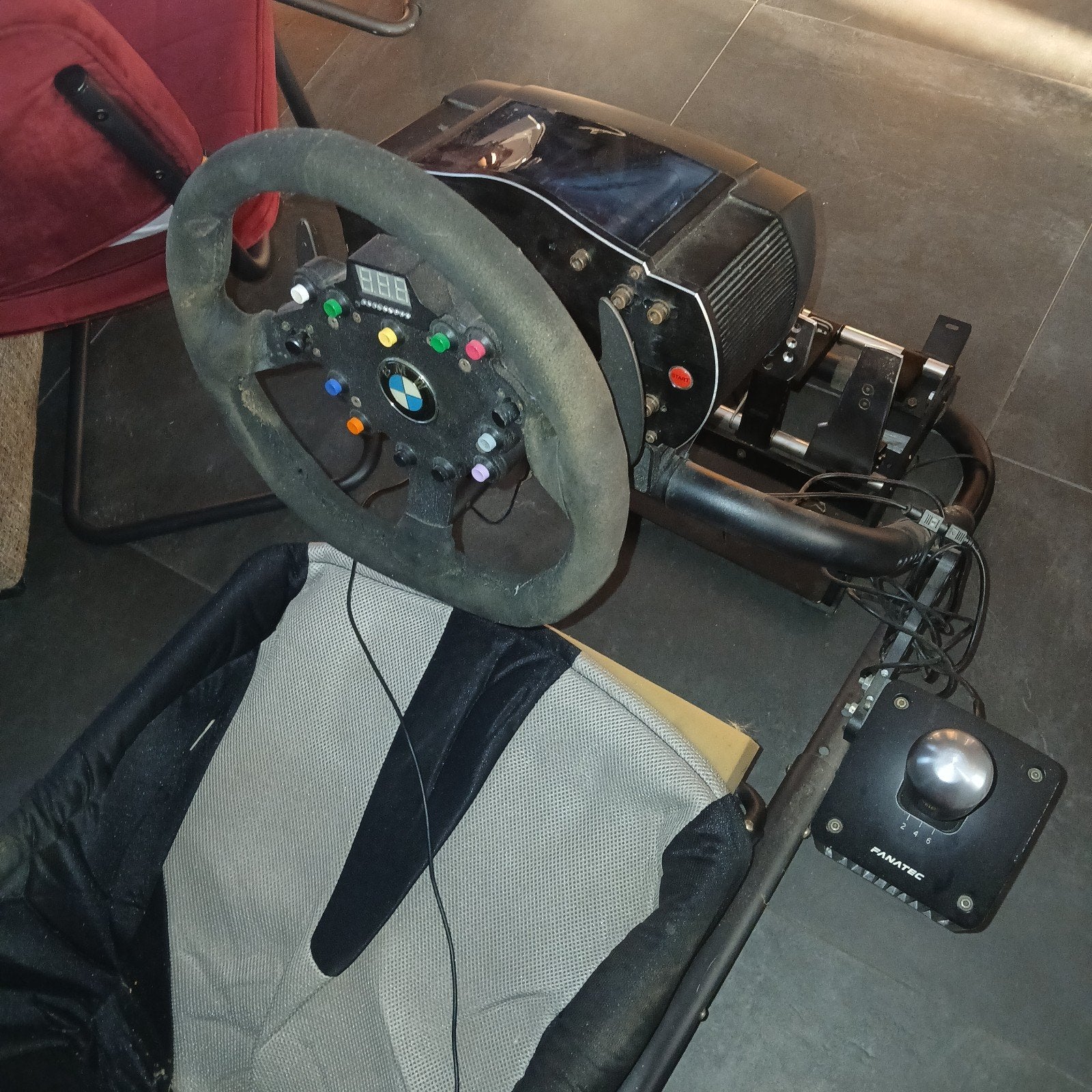 Fanatec BMW GT2 racestuur met ClubSport Pedalen V2, Ophalen, Overige merken, Gebruikt