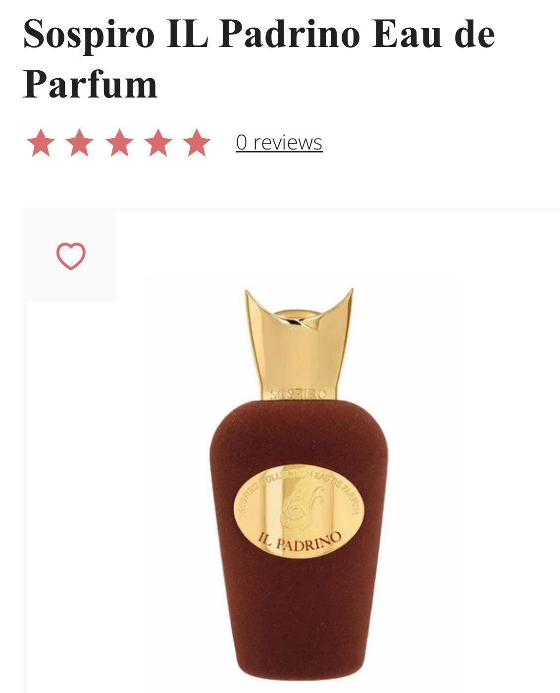 Sospiro IL Padrino Eau de Parfum 100 ml, Ophalen of Verzenden, Nieuw