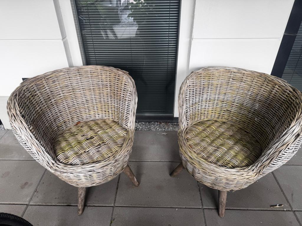 Rieten stoeltjes GRATIS OPHALEN, Tuin en Terras, Ophalen, Gebruikt, Rotan