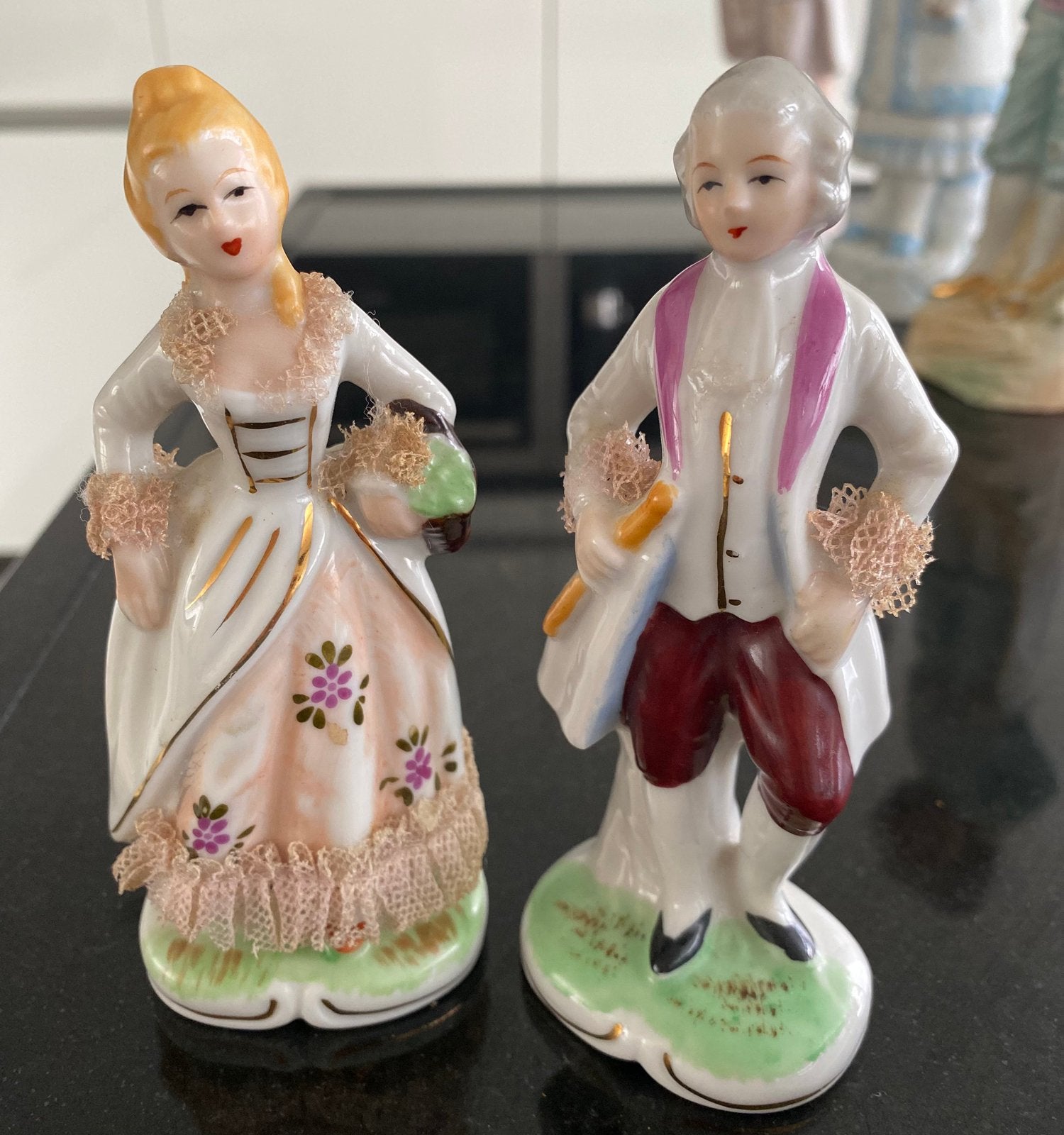 Vintage porseleinen beelden -12 cm, Antiek en Kunst, Antiek | Porselein, Ophalen of Verzenden