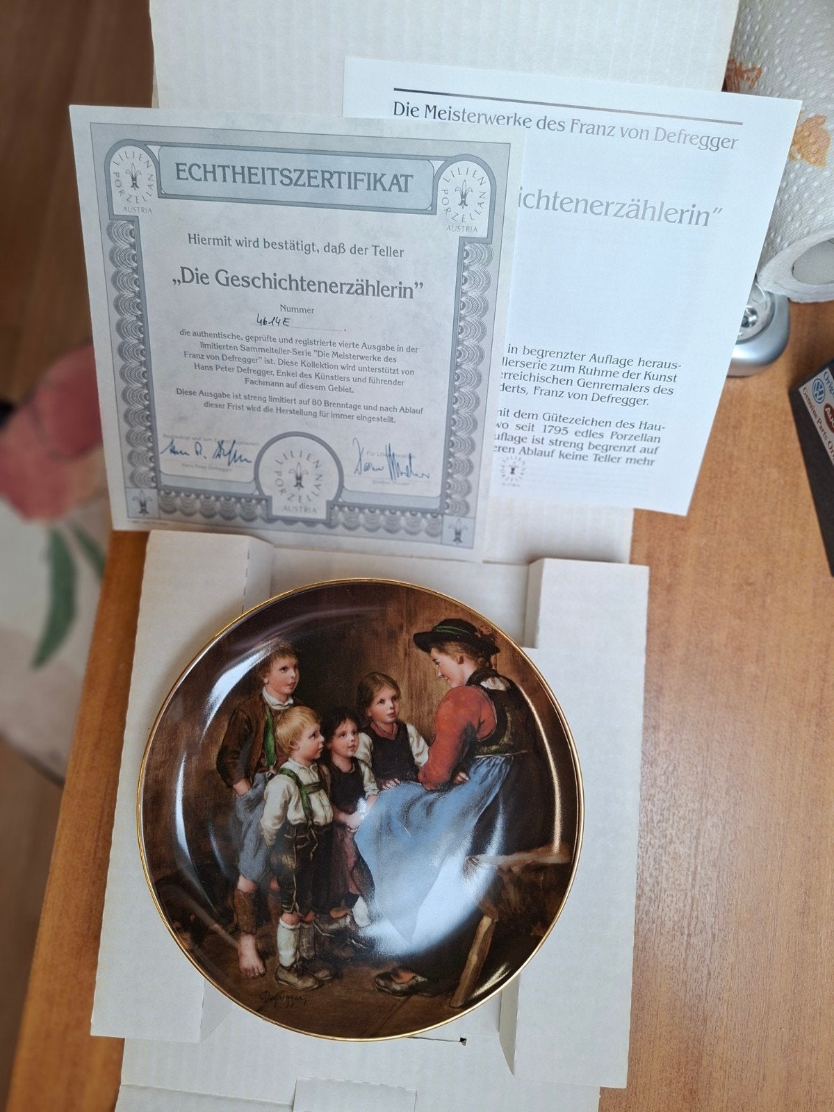 zeer  fraai handgeschilderde wandborden Franz von Defregger, Antiek en Kunst, Ophalen