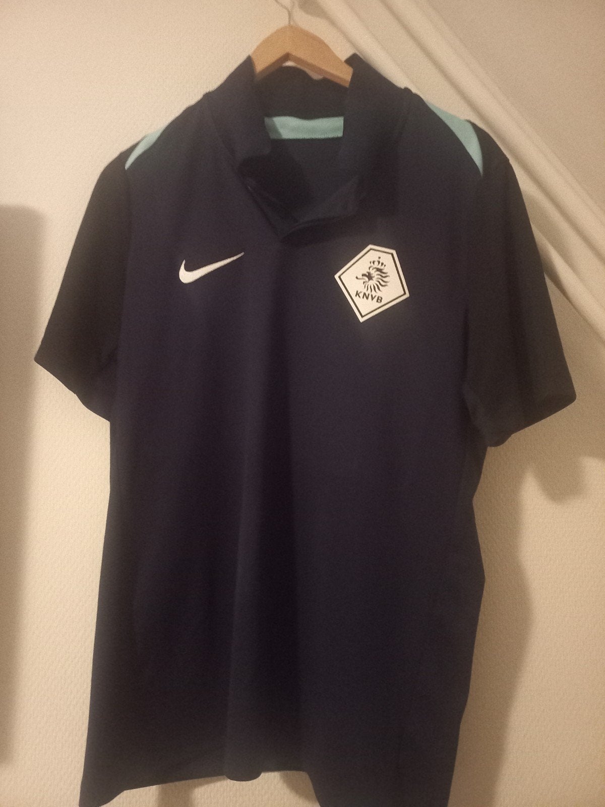 KNVB Scheidsrechters polo, Maat 52/54 (L), Blauw, Nike, Ophalen of Verzenden