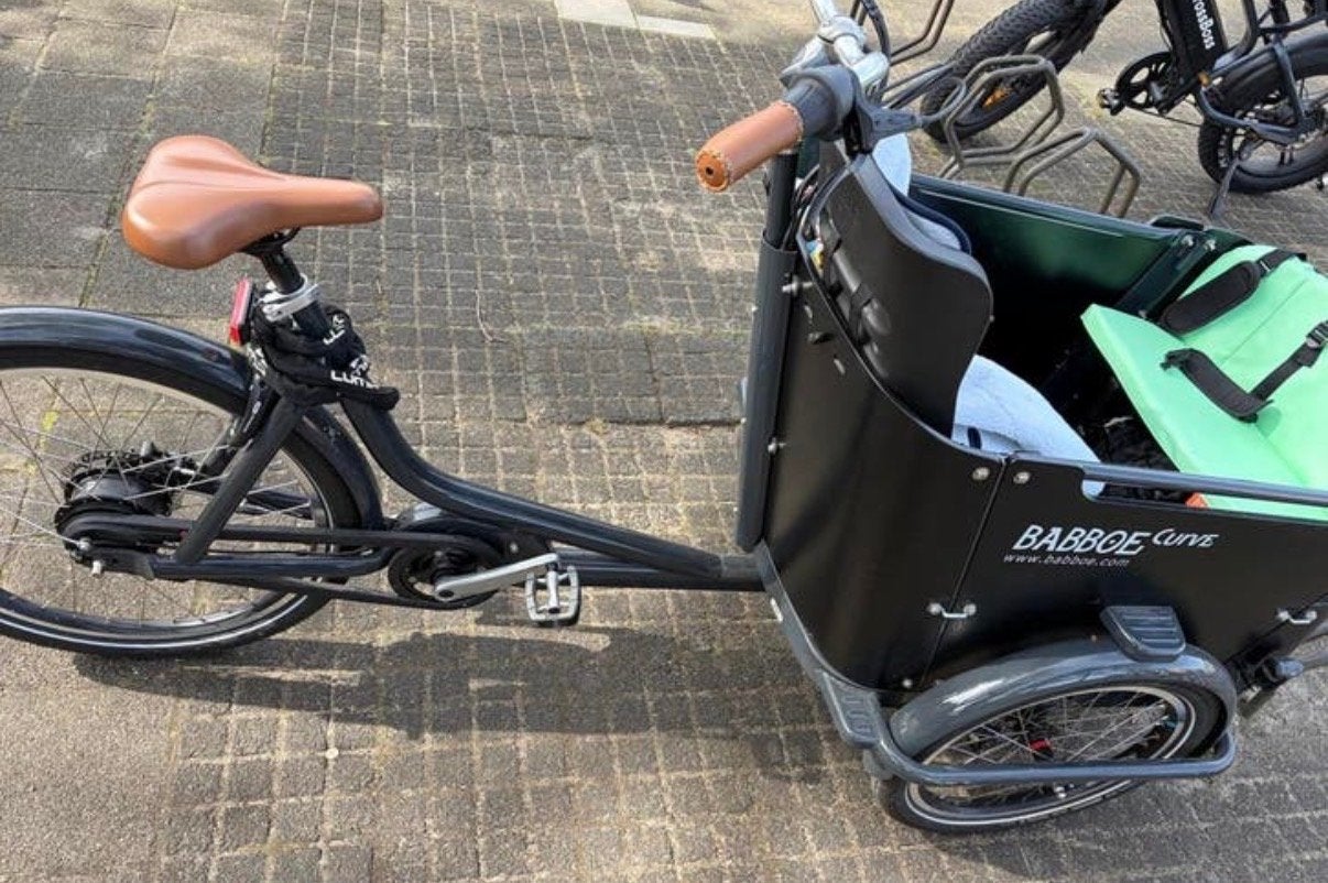 Babboe bakfiets mountain curve zgan, Fietsen en Brommers, Fietsen | Bakfietsen, Gebruikt, Elektrisch, 2 kinderen, Schijfrem