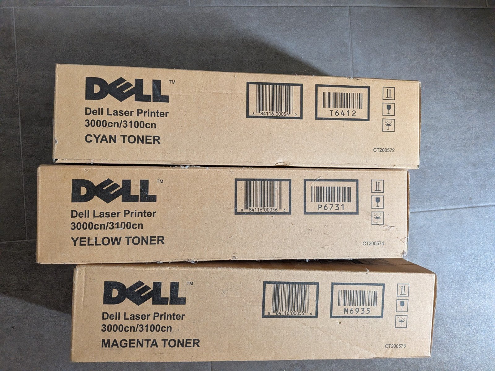 Dell Laser Printer Toner Cartridges 3000cn/3100cn (CMY), Computers en Software, Printers, Nieuw, Laserprinter, Kleur printen, Ophalen