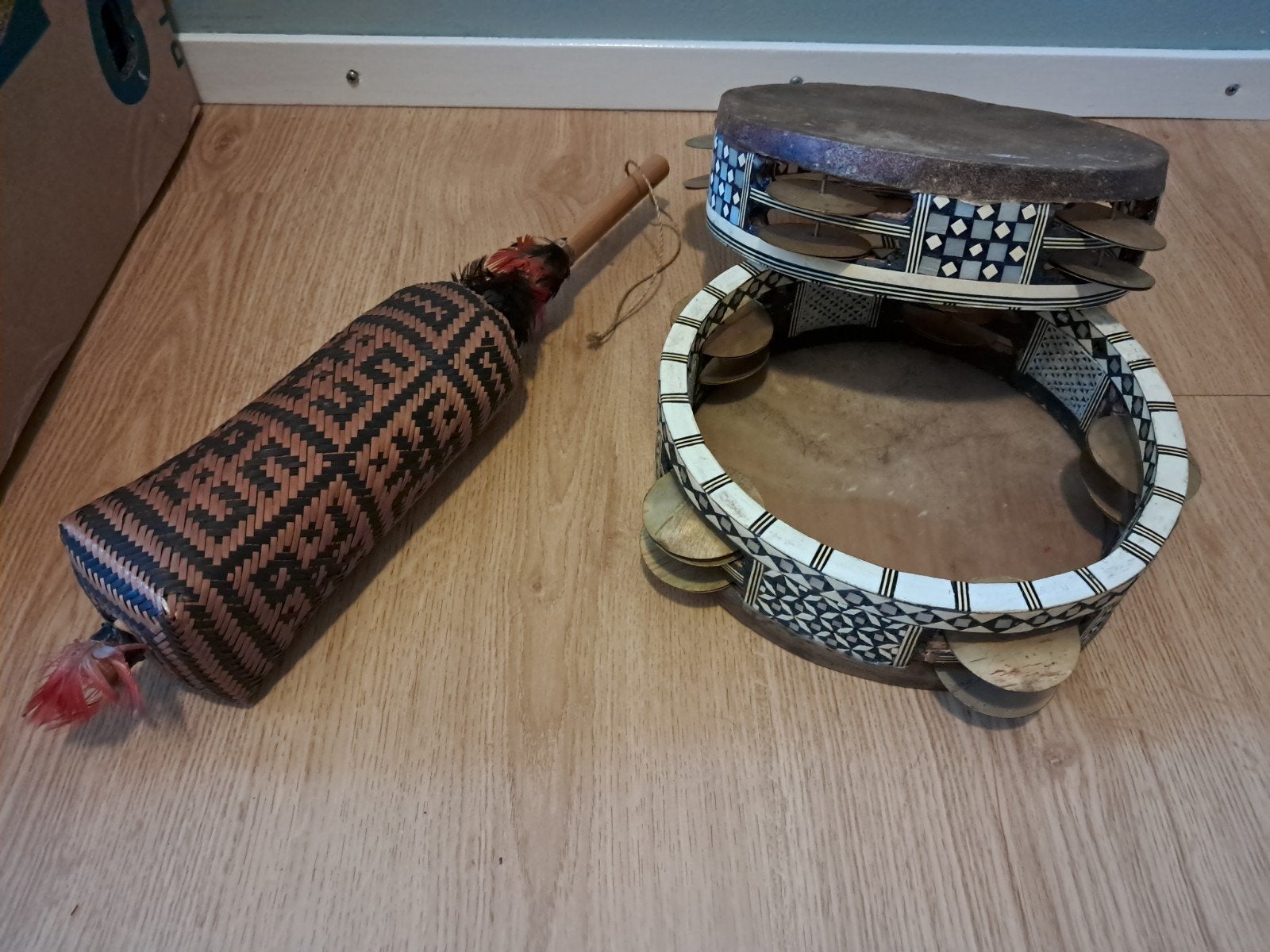 Tamboerijn riqq sambabal vintage muziekinstrumenten, Ophalen of Verzenden, Zo goed als nieuw