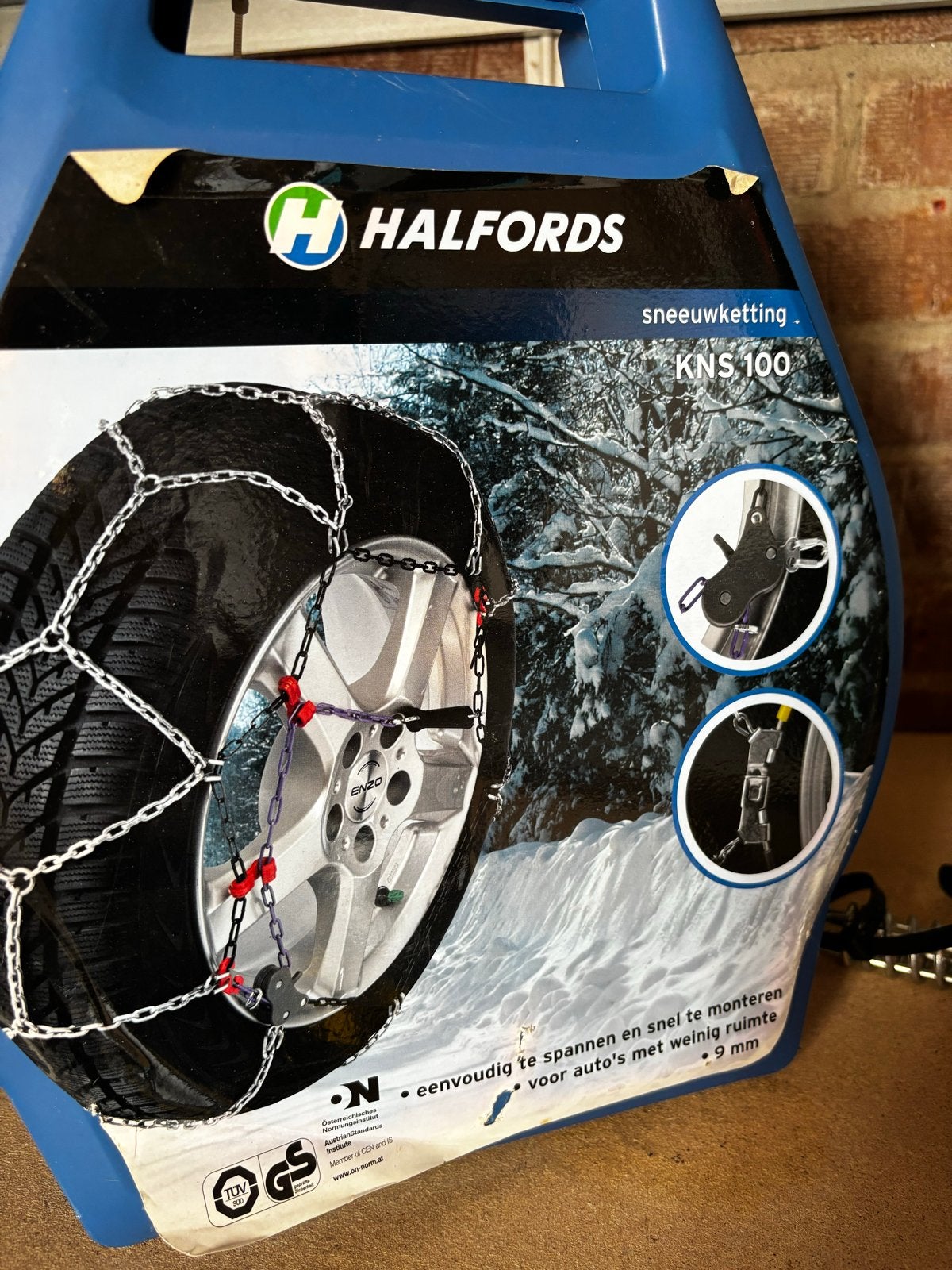 Halfords KNS 100 Sneeuwkettingen - Eenvoudig te monteren, Ophalen, Nieuw