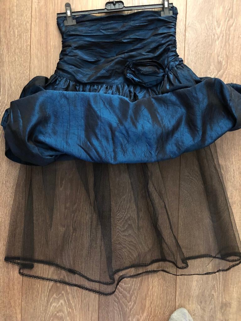 Gala rok met tule onderrok, mt 38, Overige typen, Blauw, Ophalen of Verzenden, Zo goed als nieuw