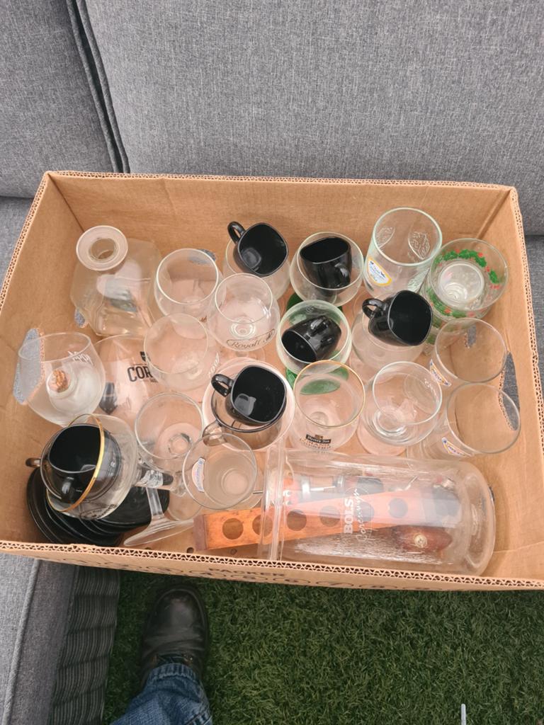Partij glazen , bierglazen heineken, Ophalen of Verzenden, Zo goed als nieuw, Bierglas
