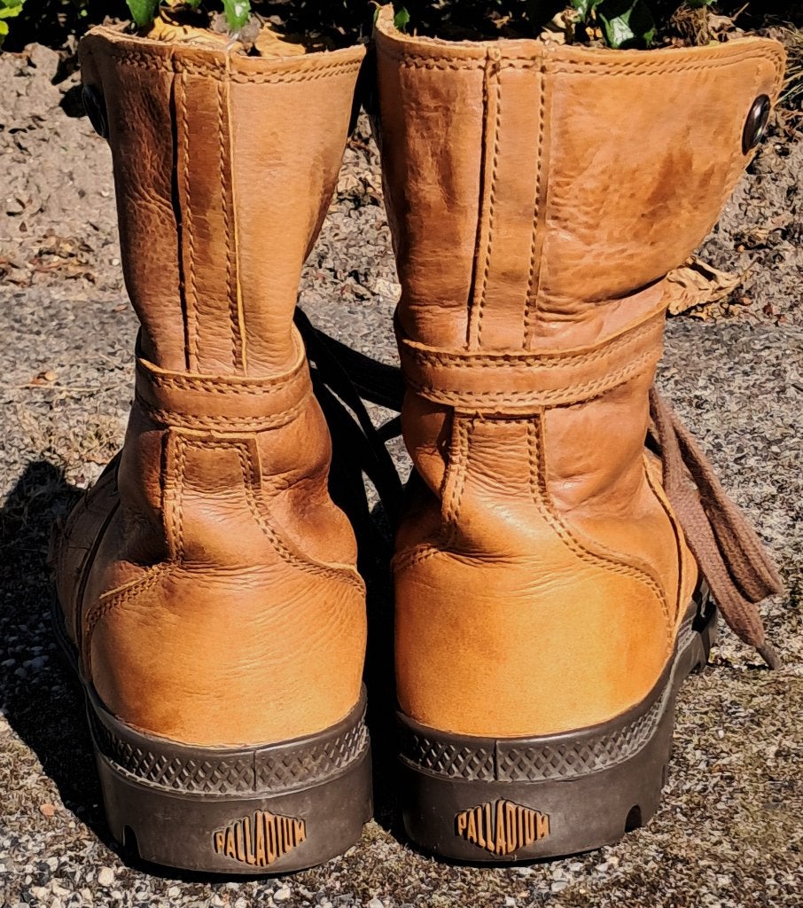 PALLADIUM 🍂pallabrouse baggy leren laarsjes mt 37, Bruin, Verzenden, Lage of Enkellaarzen, Palladium
